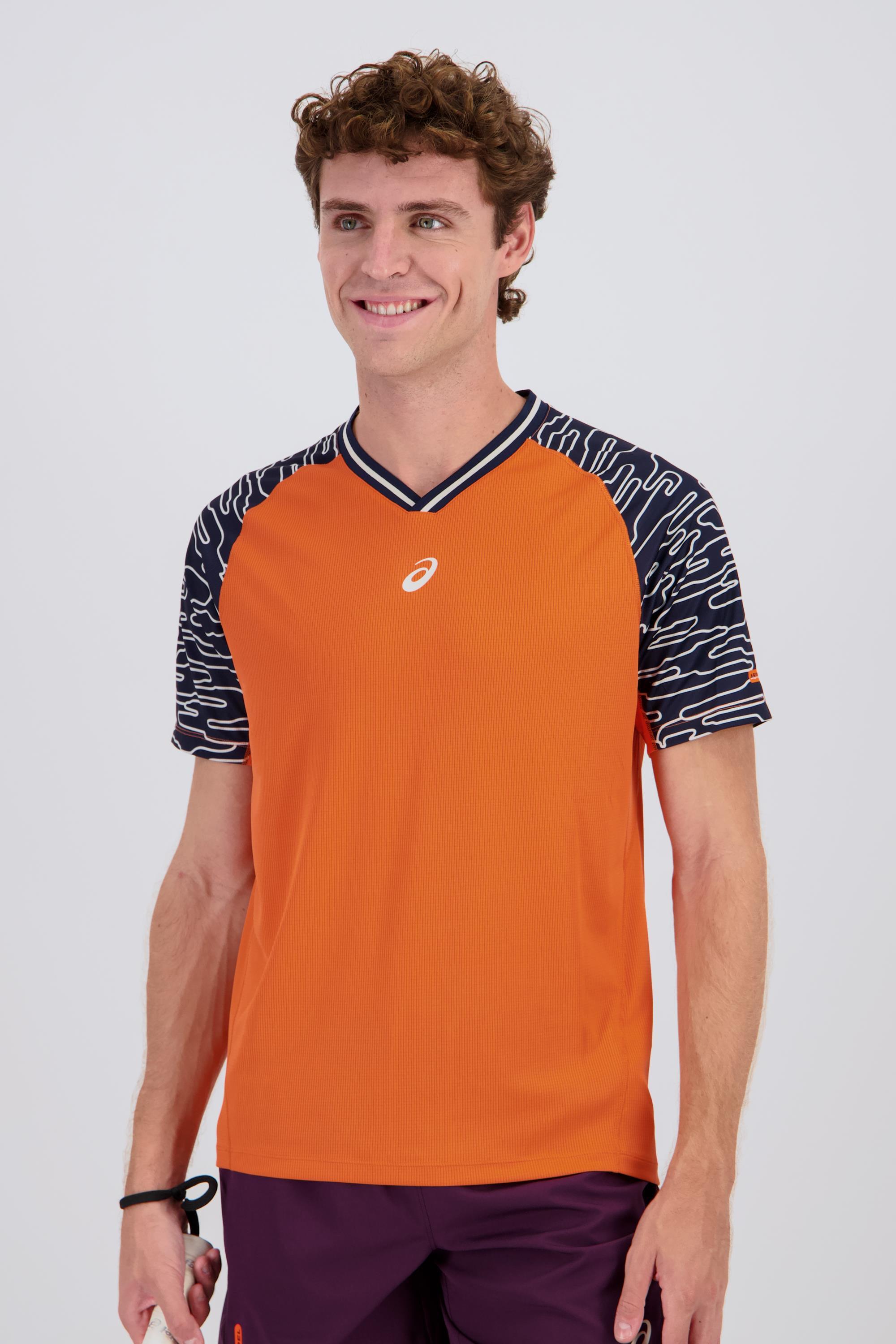 Camiseta Asics - Naranja - Camiseta Tenis Hombre talla L