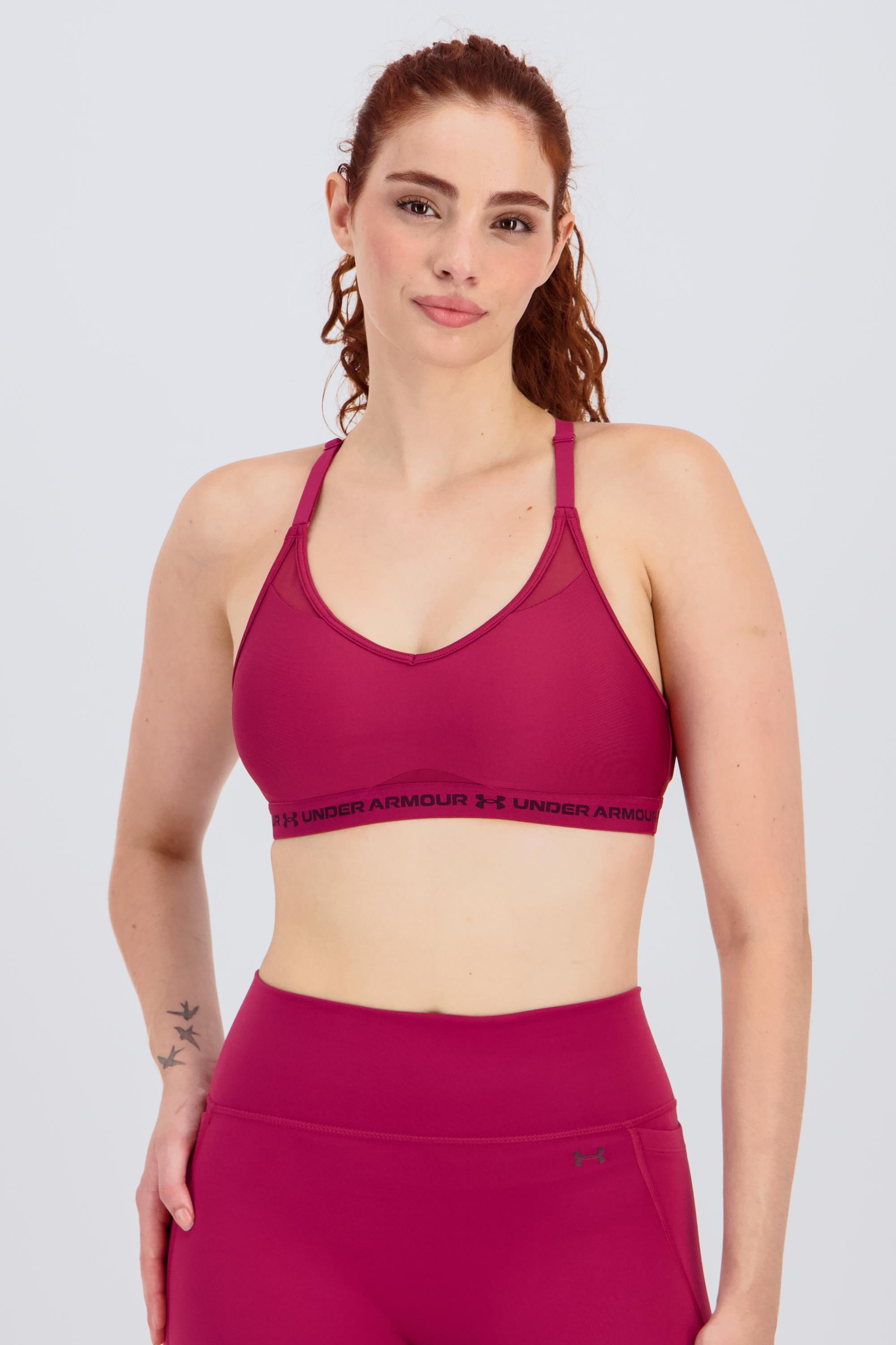 Top UA - Rojo - Sujetador Deportivo Espalda Cruzada Mujer talla L