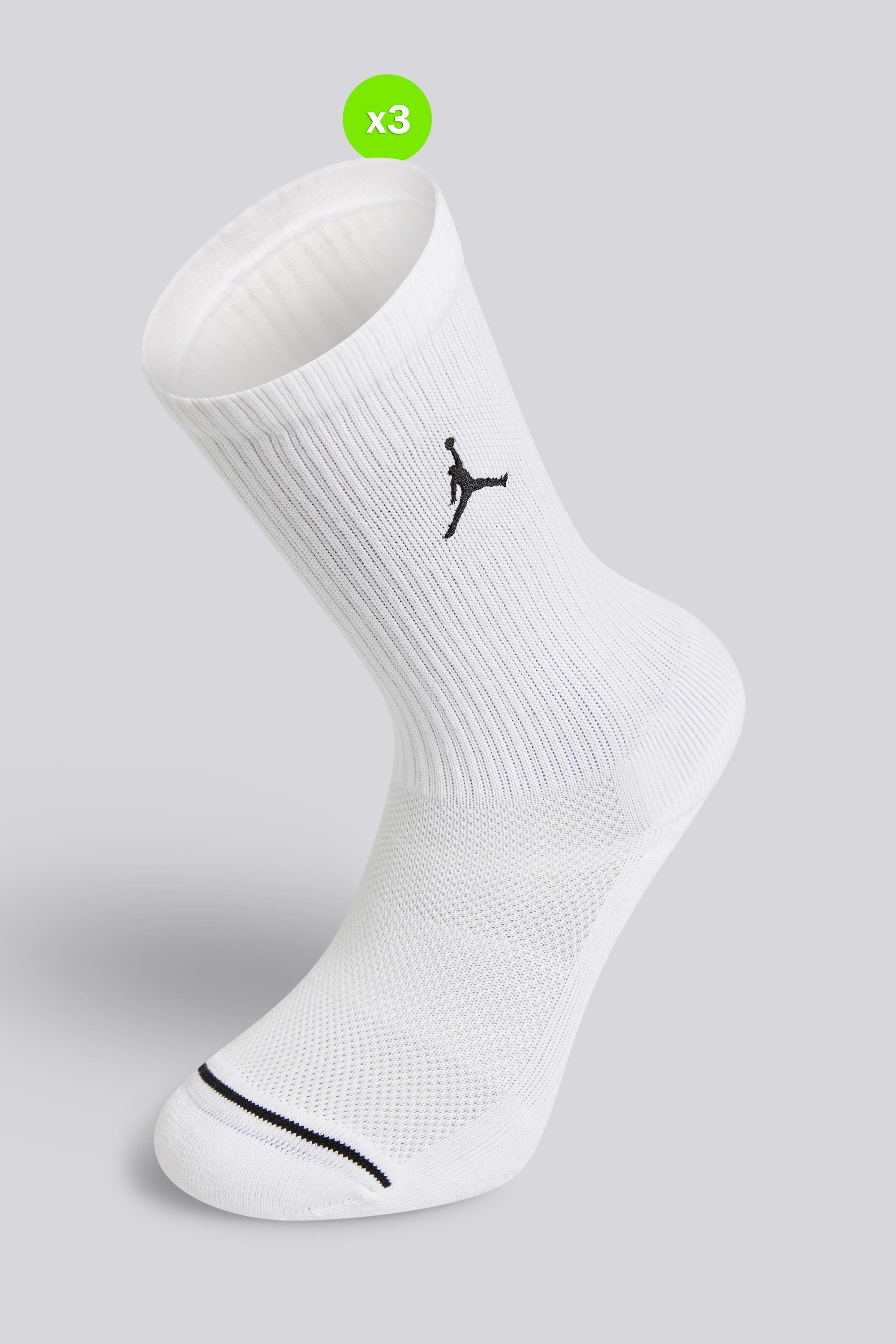 Calcetines Altos Jordan Ed Elvd Pack 3 Blancos talla L