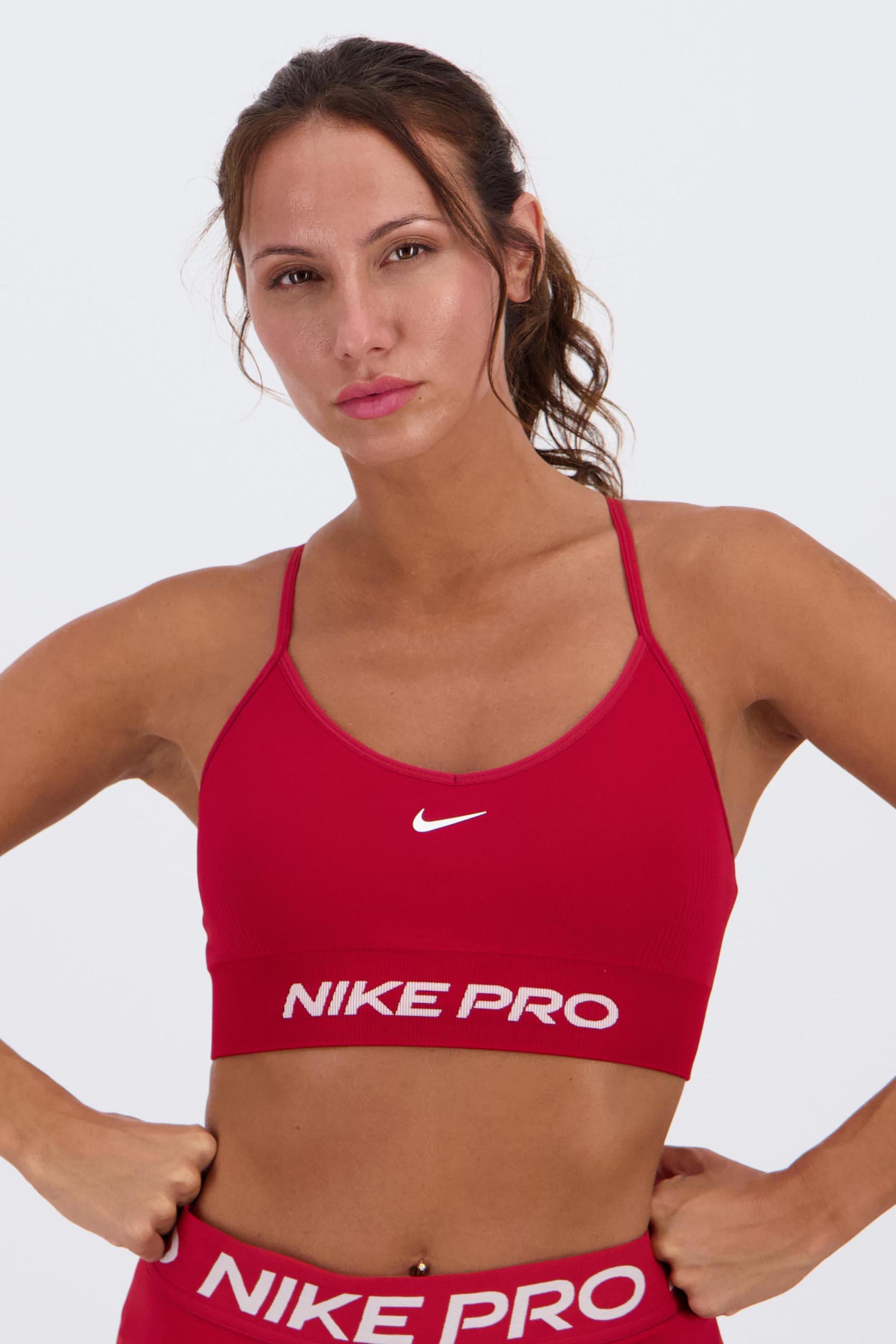Top Deportivo Nike - Rojo - Sujetador Deportivo Sin Costuras talla L