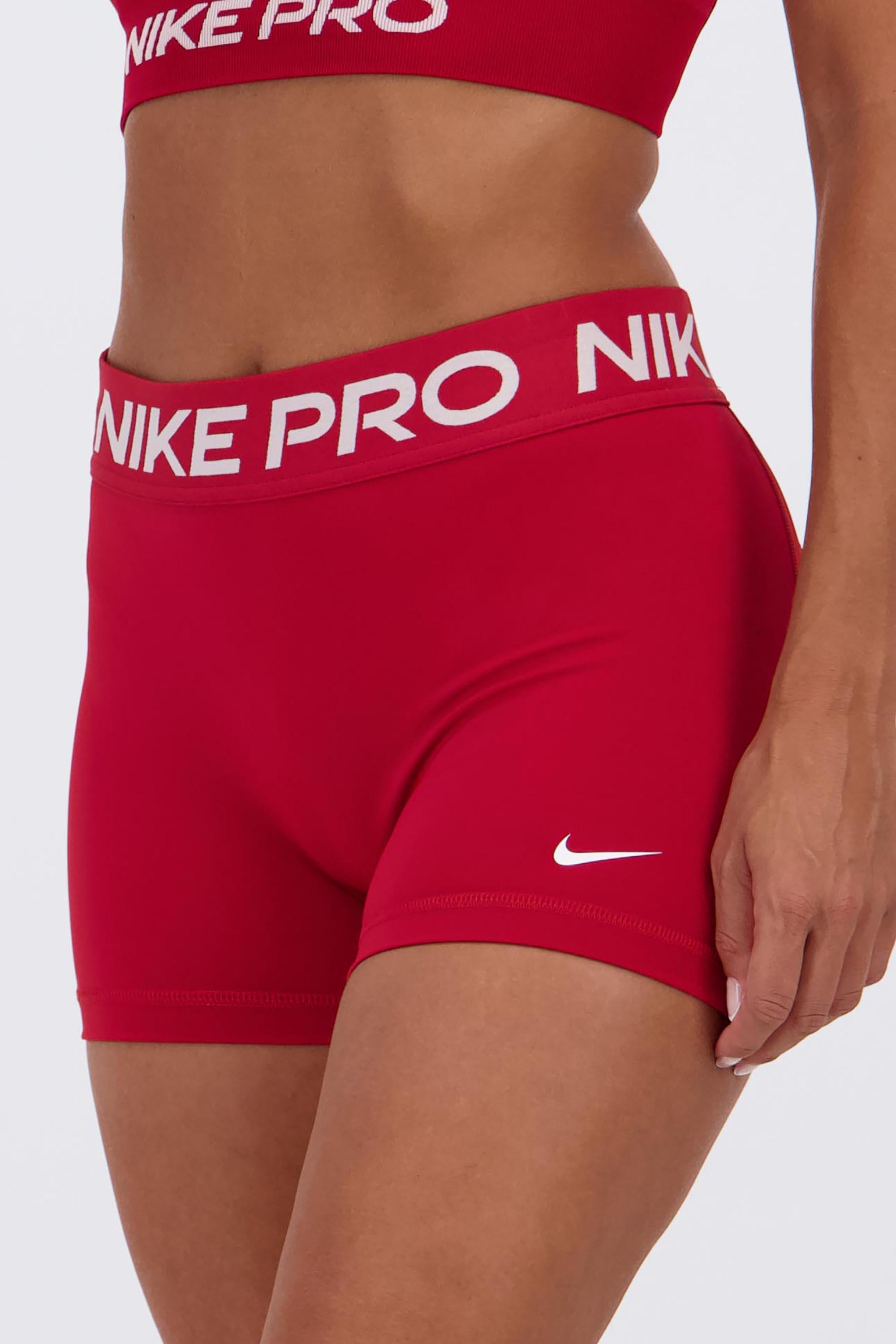 Mallas Cortas Nike - Rojo - Leggings Fitness Mujer talla XS