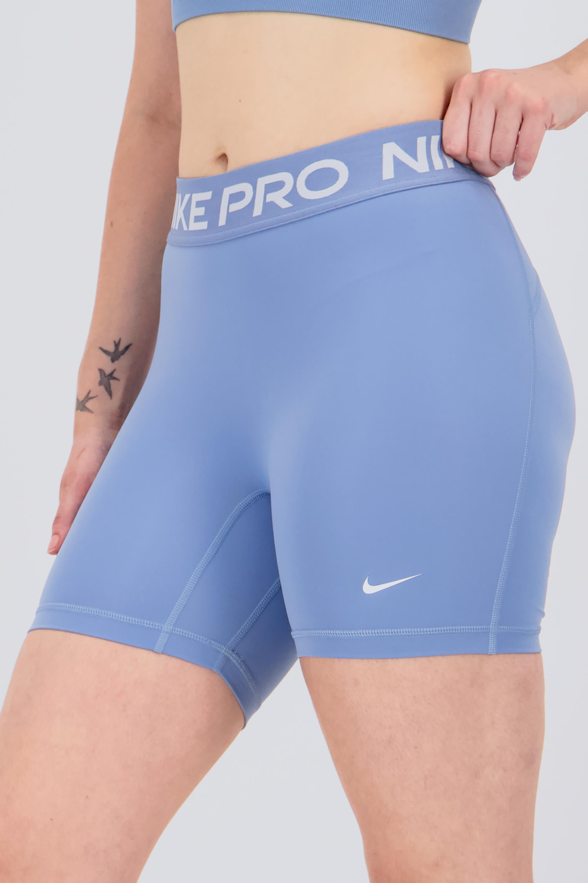 Nike Pro - Azul - Mallas Cortas Mujer talla M