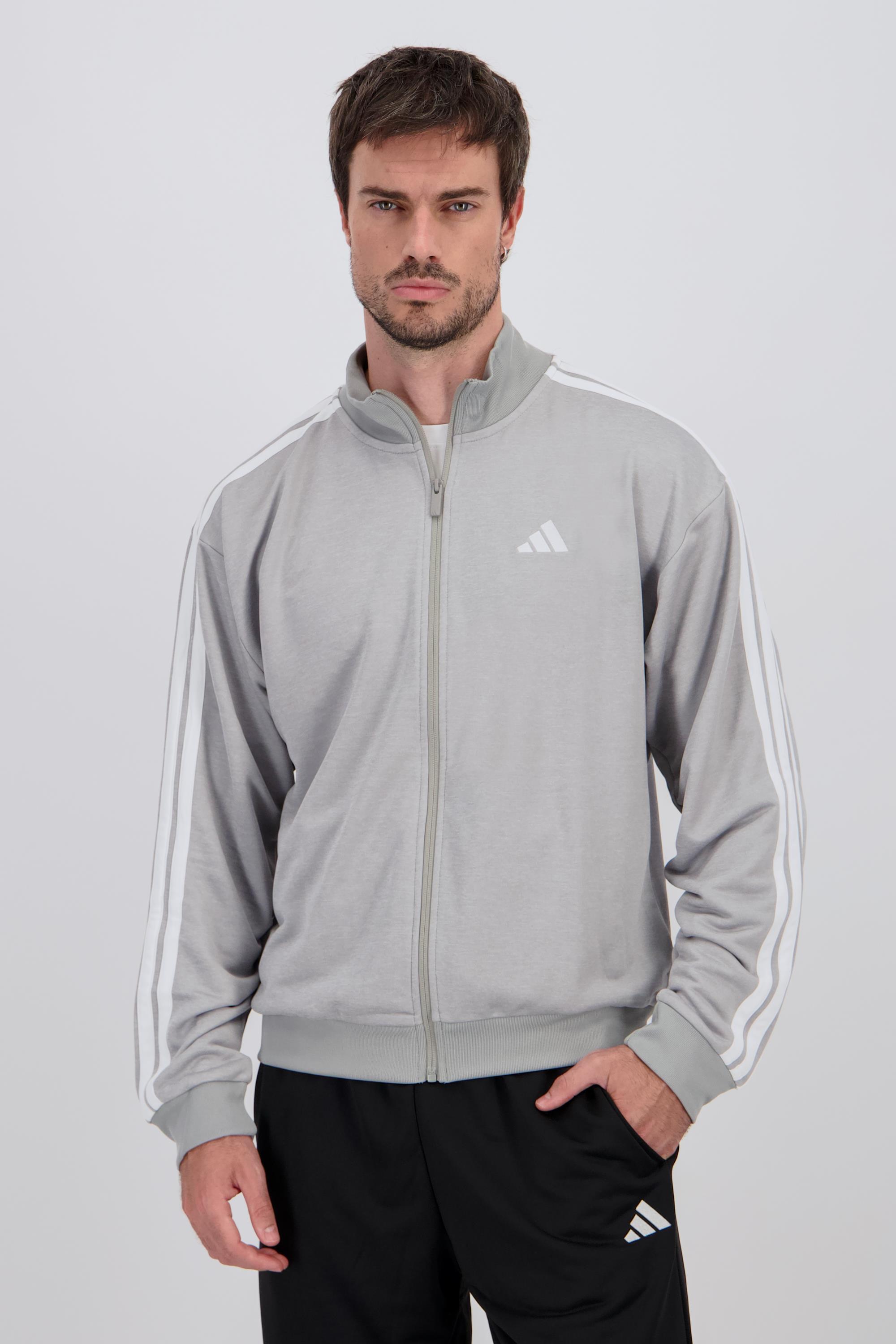 adidas 3 Stripes - Gris - Chándal Felpa Hombre talla 2XL