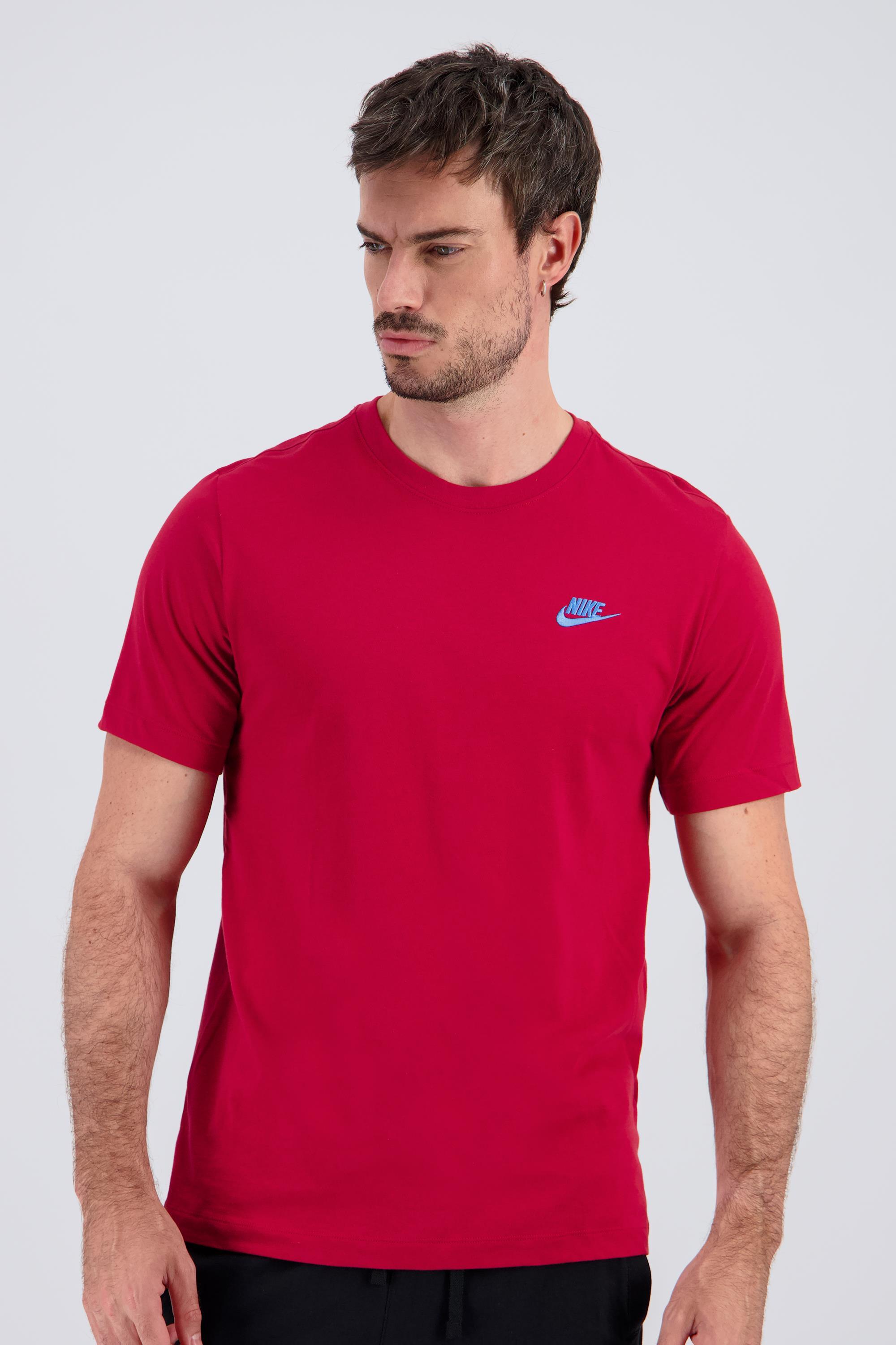 Nike Club - Rojo - Camiseta Algodón Hombre talla XS