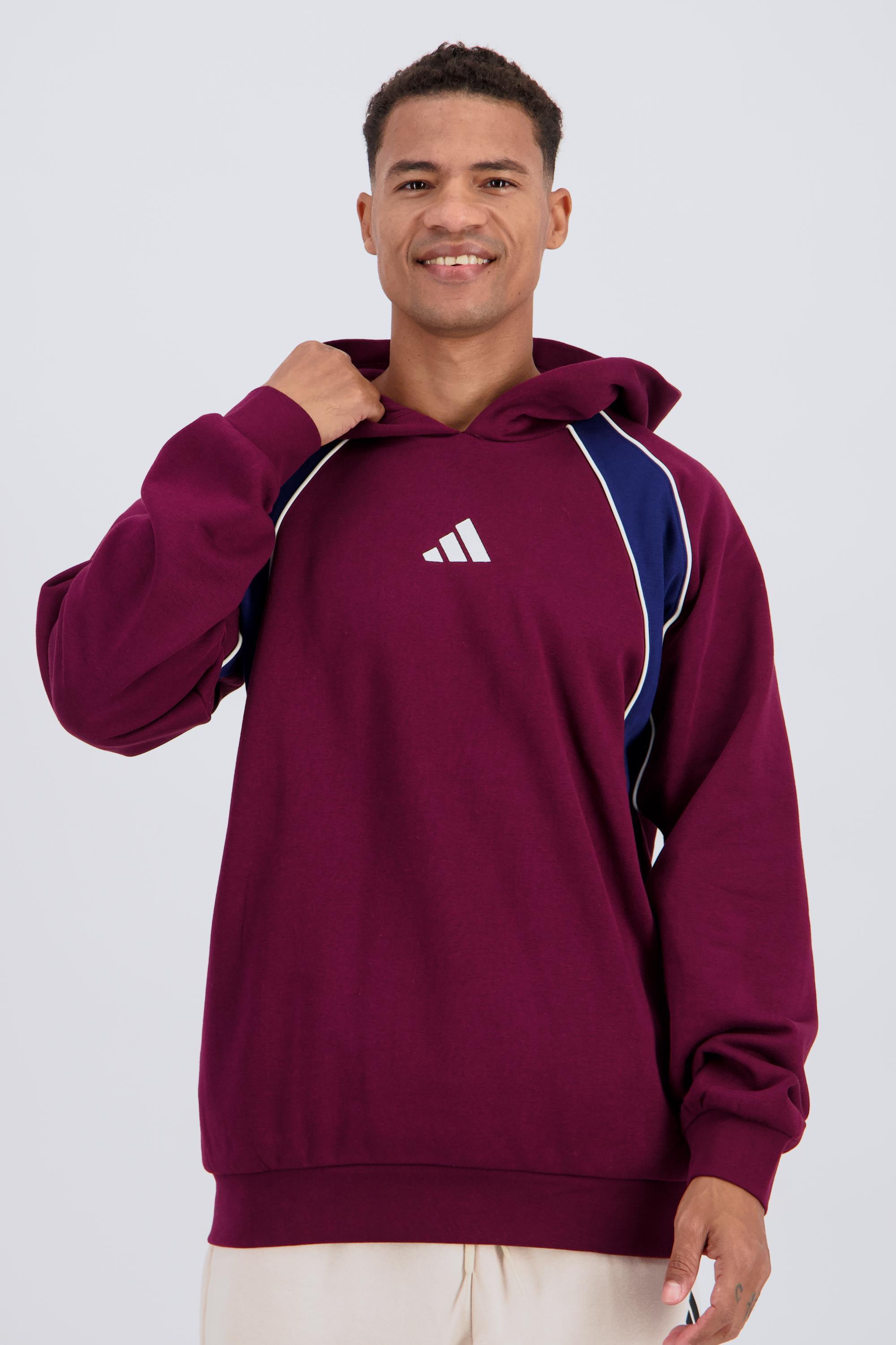 adidas Block - Rojo - Sudadera Capucha Hombre talla L
