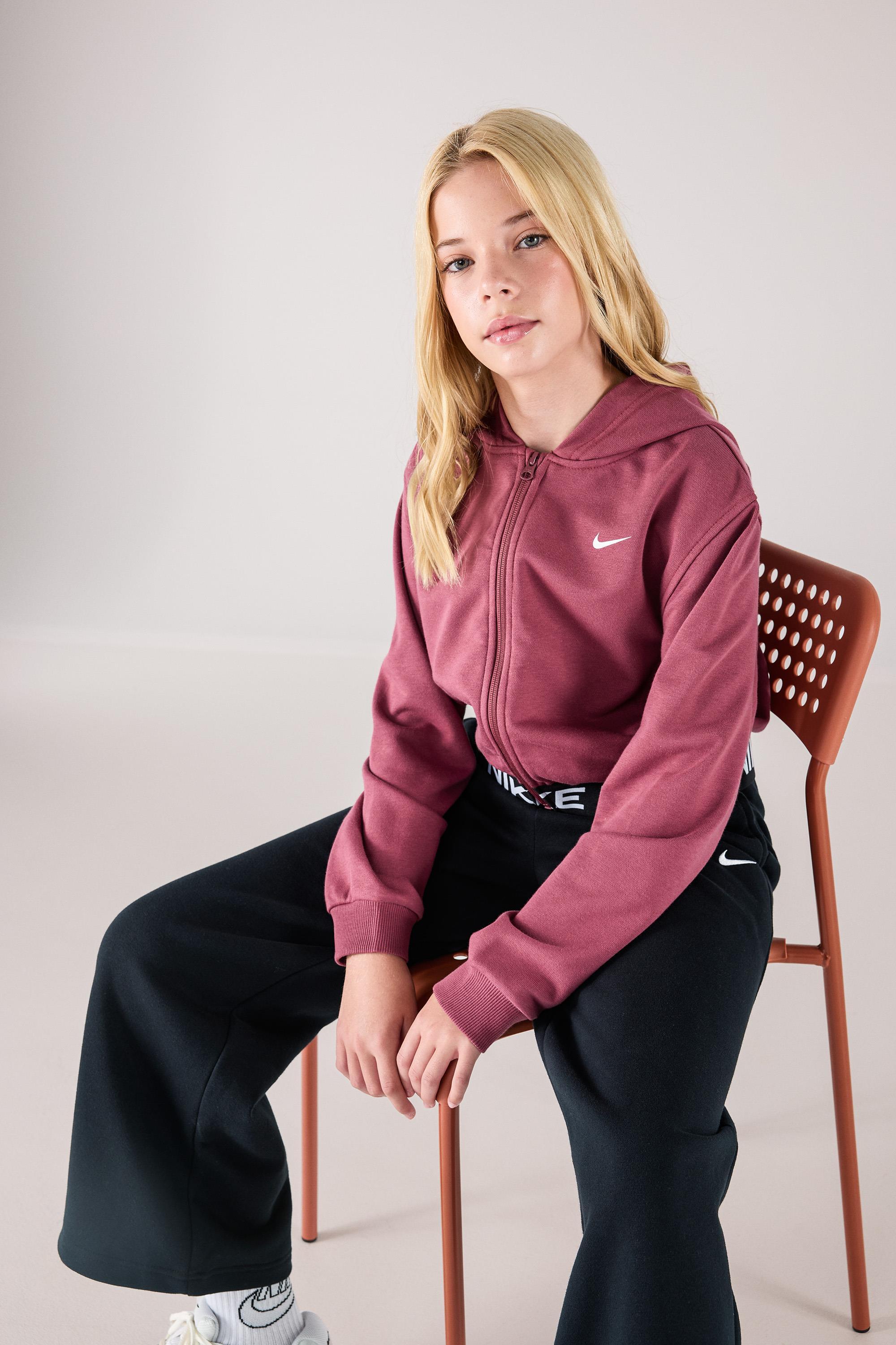 Sudadera Cremallera Nike Pro - Rojo Capucha Niña talla 12/13