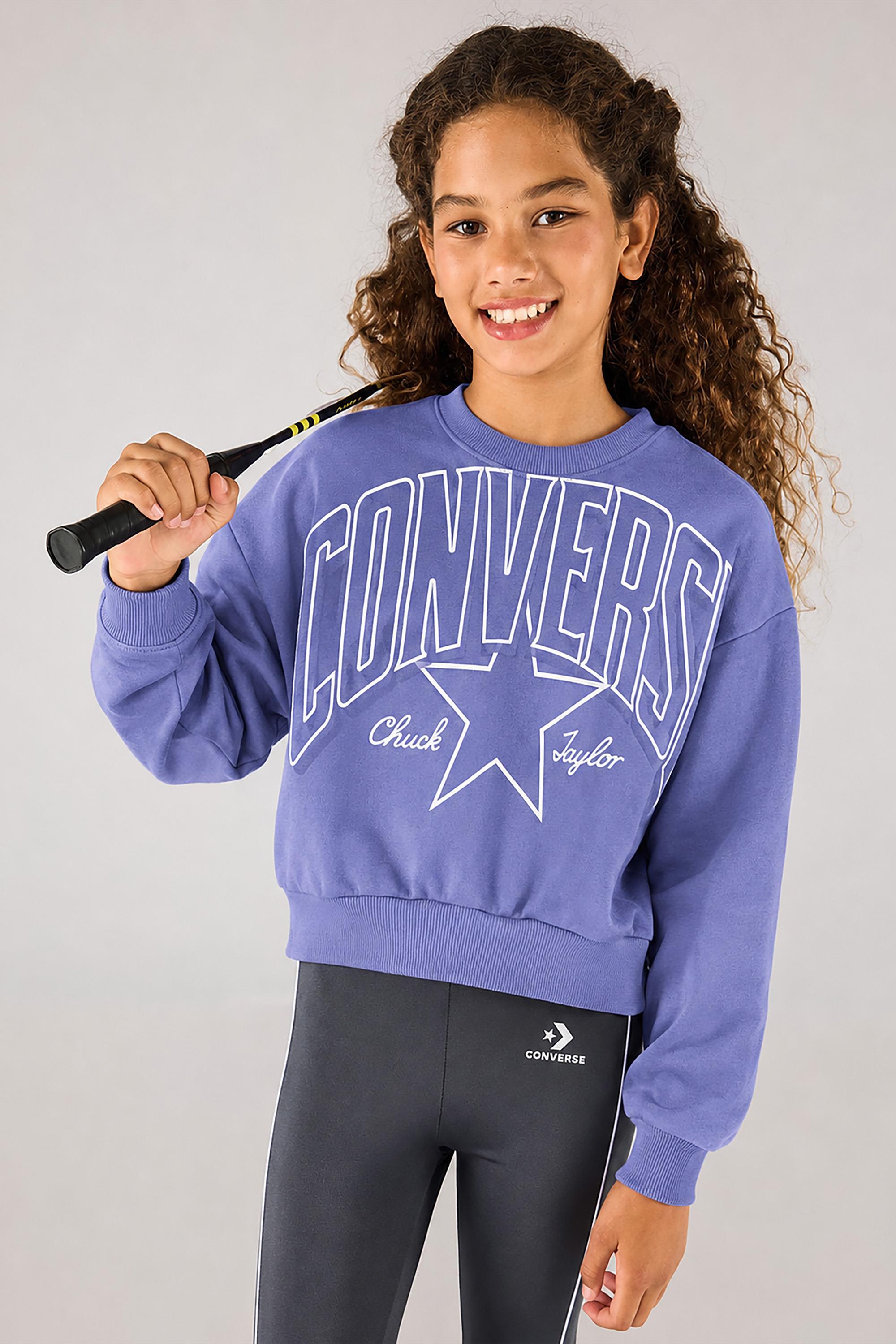Sudadera Converse - Morado - Sudadera Algodón Niña talla 15