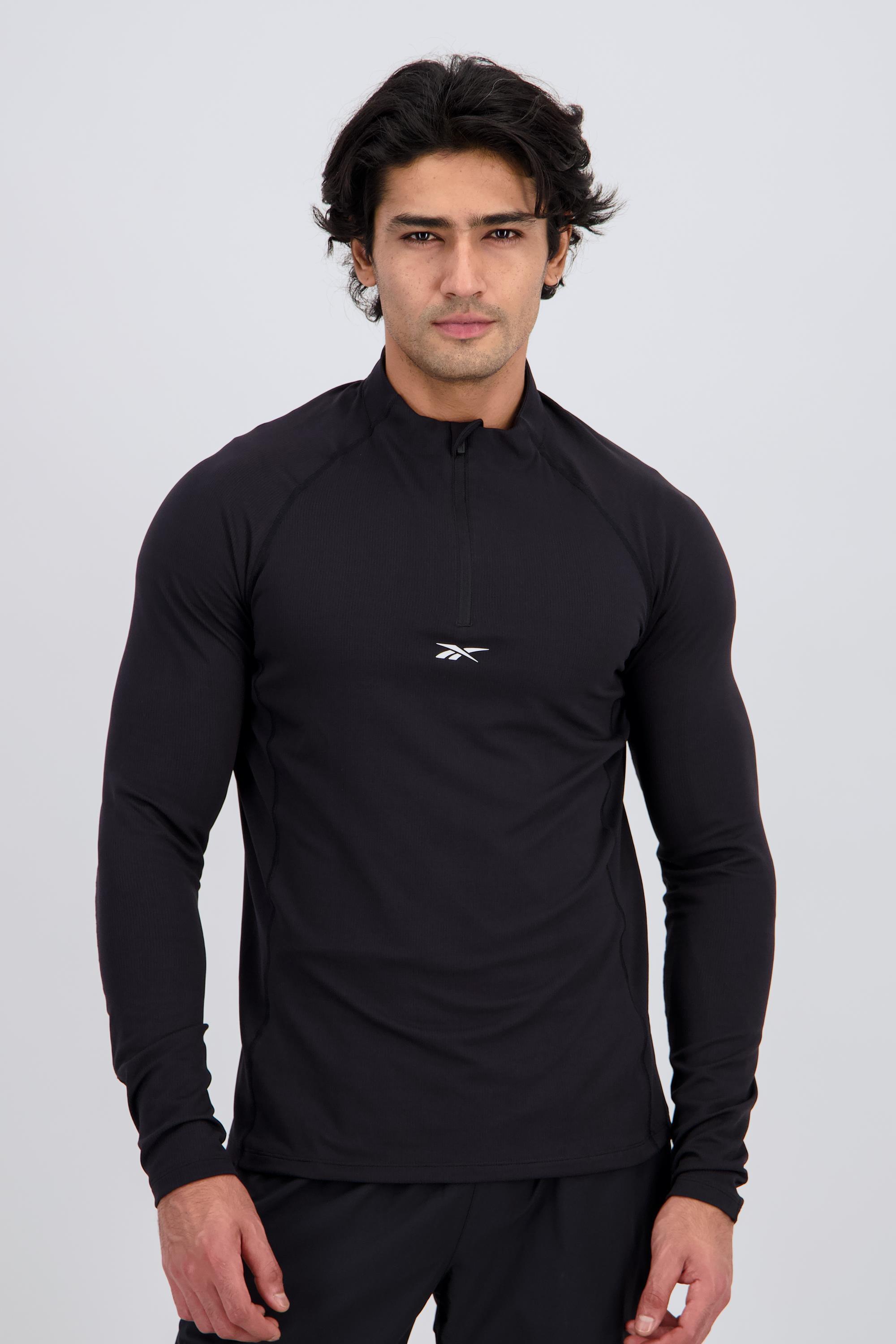 Jorge - Negro - Sudadera Media Cremallera Hombre talla