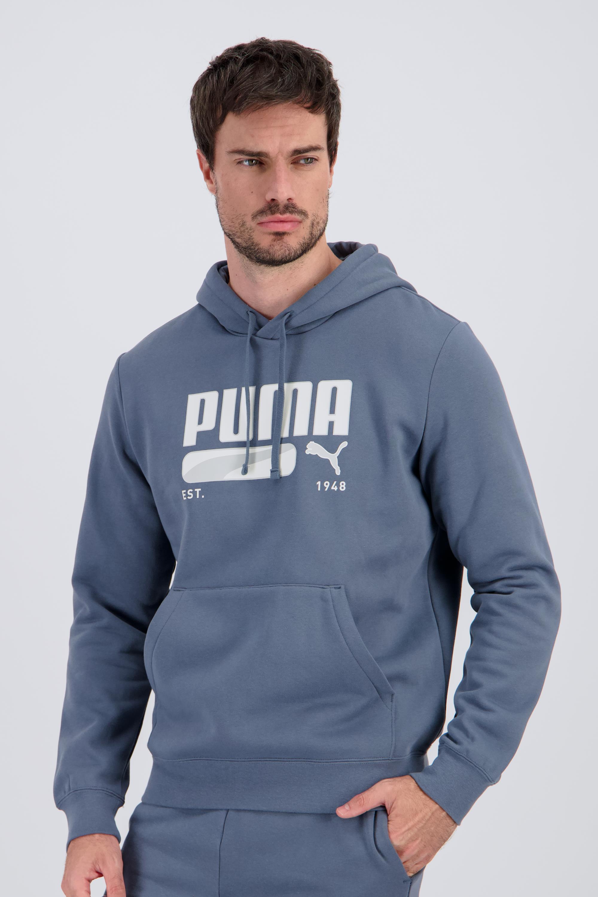 Puma Graphic - Azul - Sudadera Capucha Hombre talla M