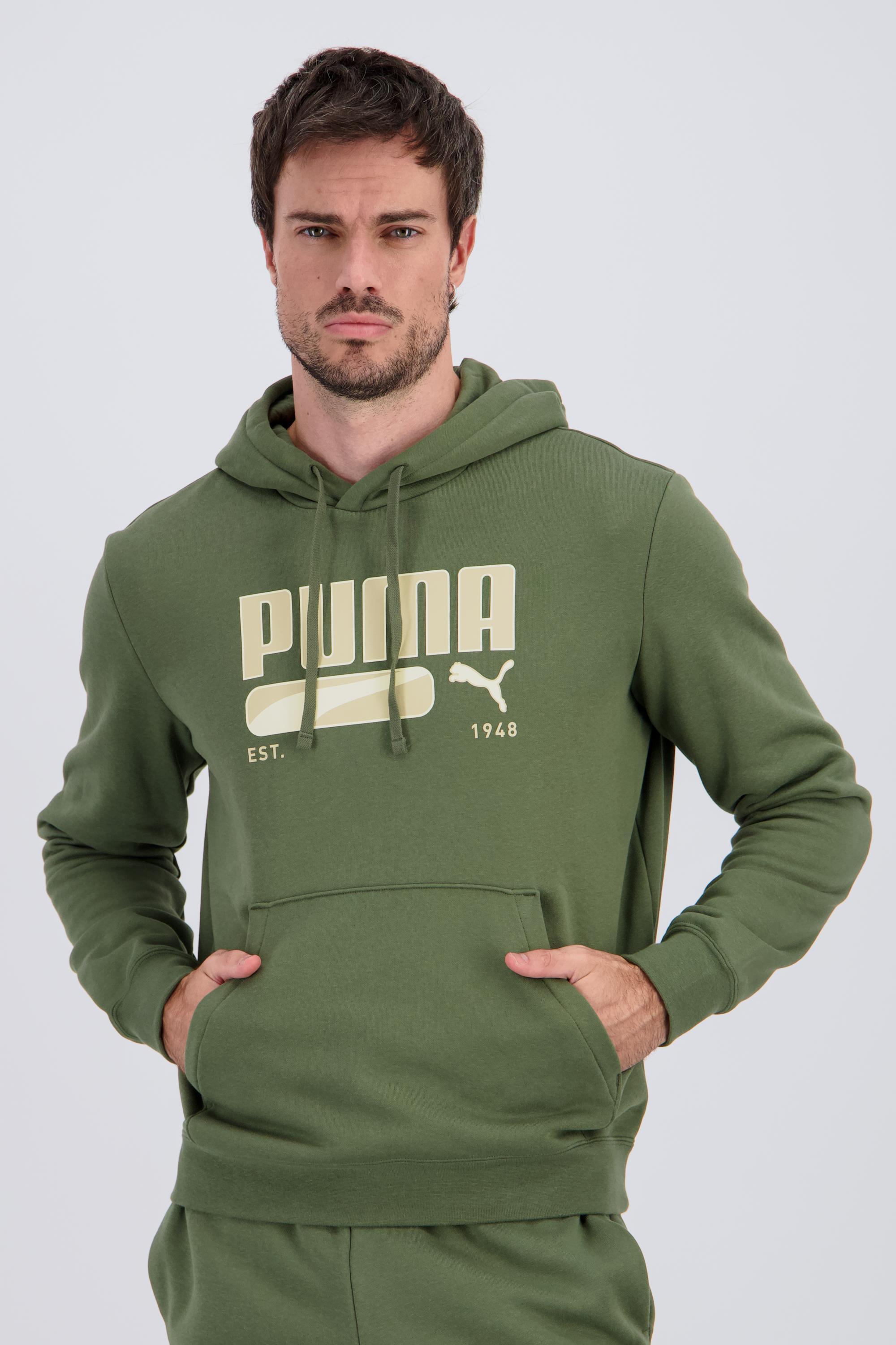 Puma Graphic - Kaki - Sudadera Capucha Hombre talla XL