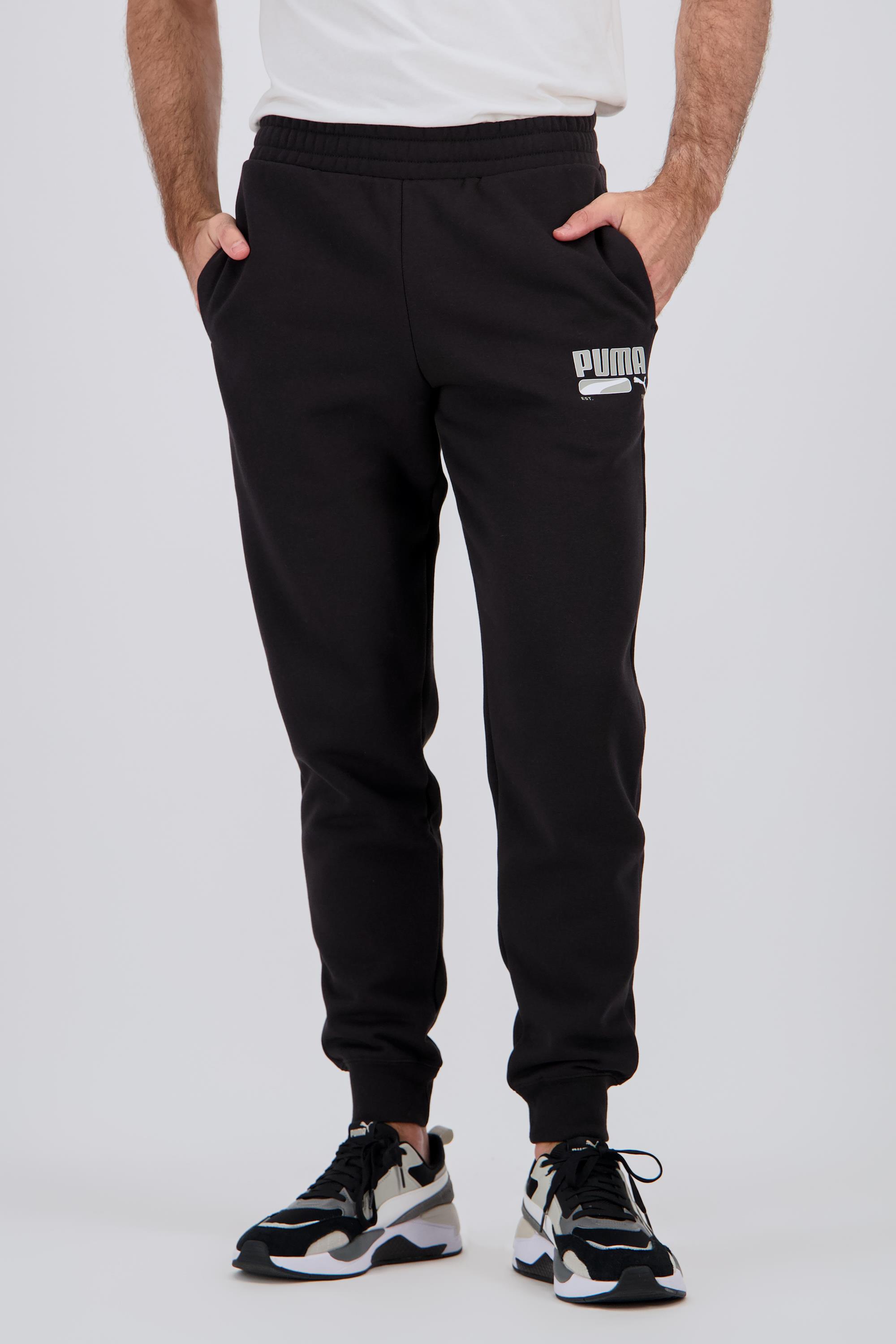 Puma Graphic - Negro - Pantalón Felpa Hombre talla M