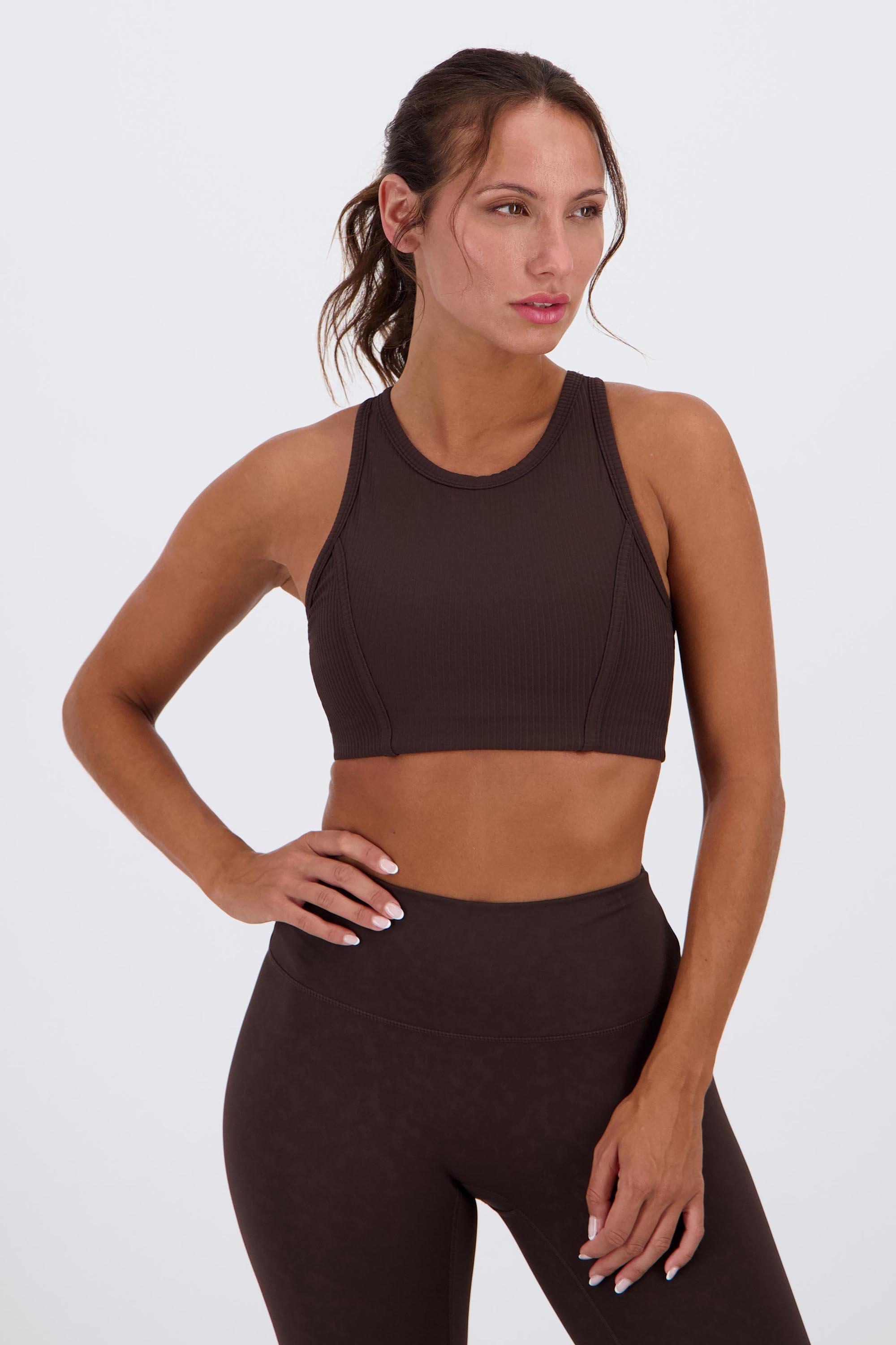 Athlecia Thrine - Marrón - Sujetador Deportivo Mujer talla S