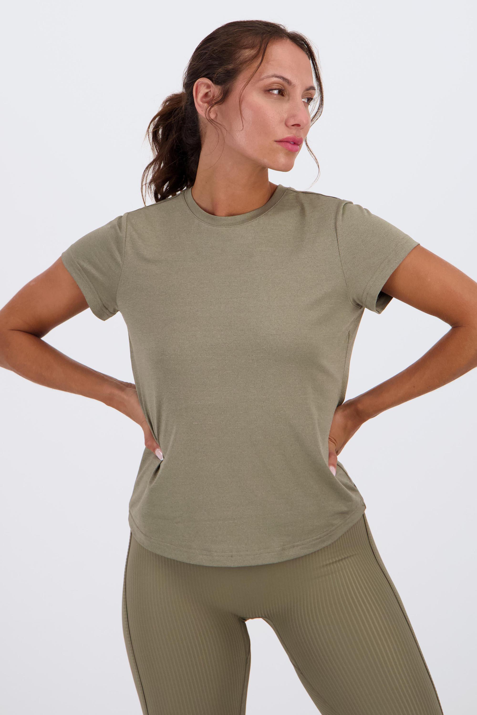 Athlecia Miwa - Marrón - Camiseta Fitness Mujer talla XL