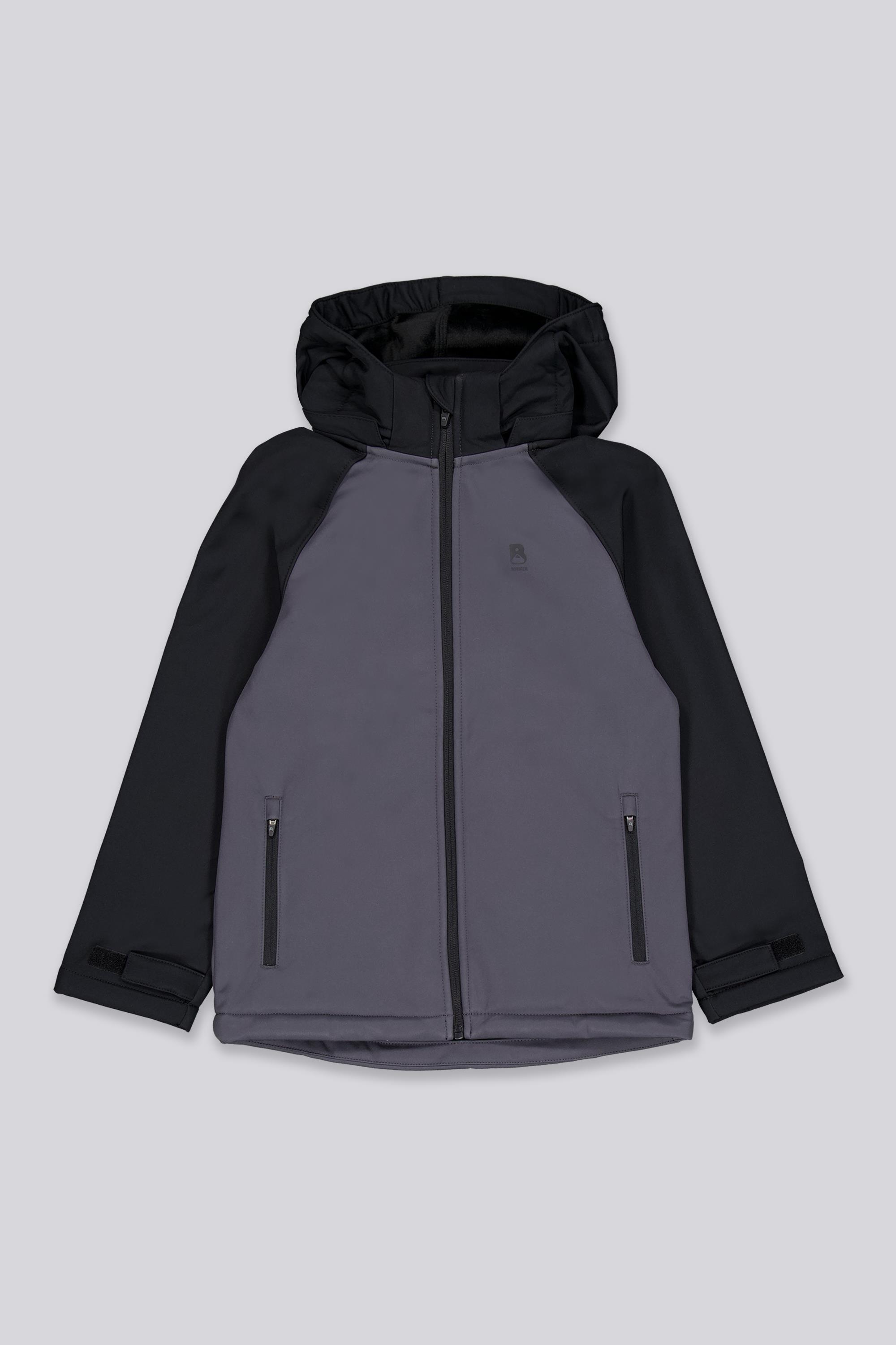 Softshell Boriken - Negro - Chaqueta Capucha Niño talla 12