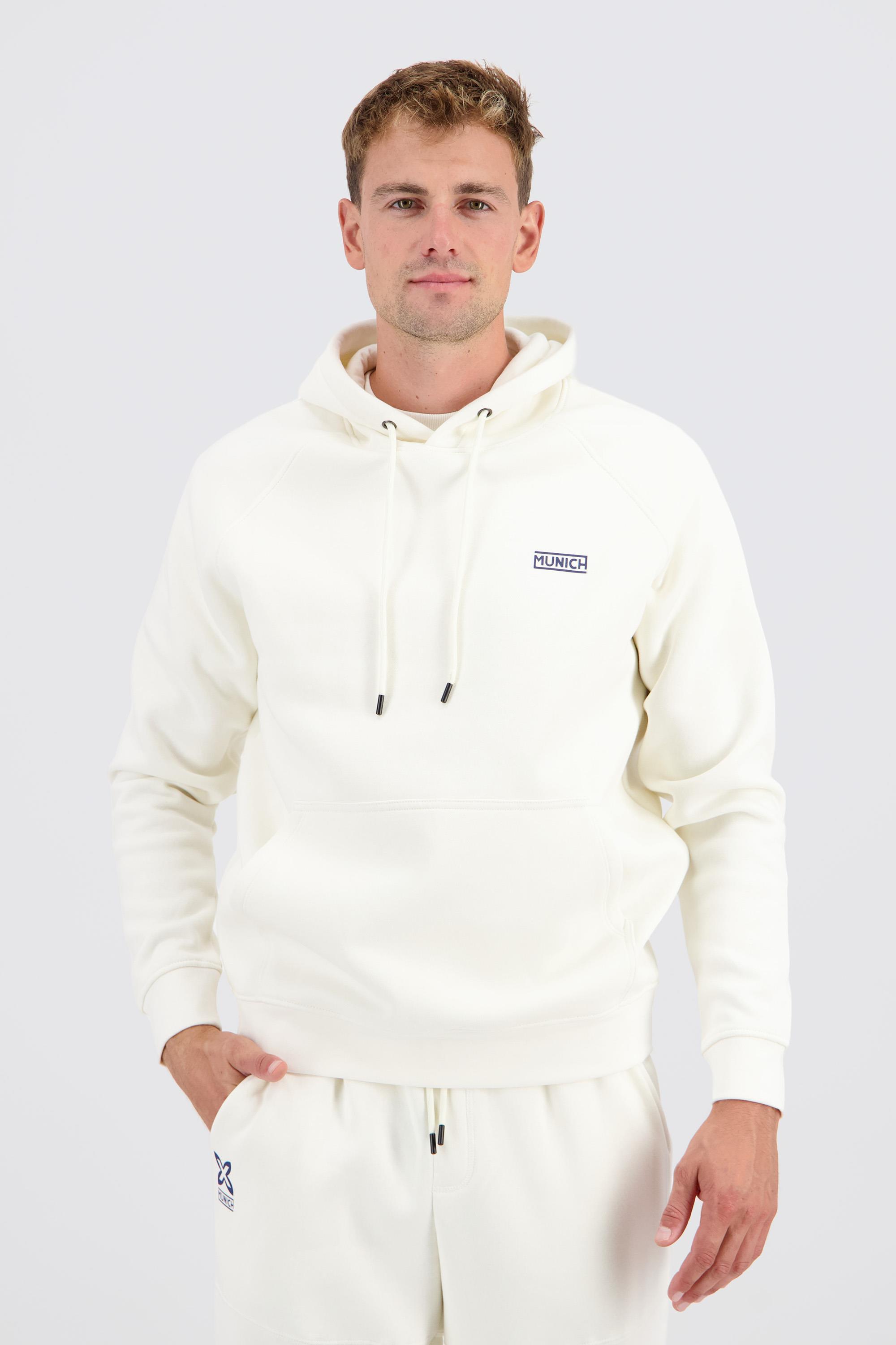 Munich Back Logo - Blanco - Sudadera Capucha Hombre talla S