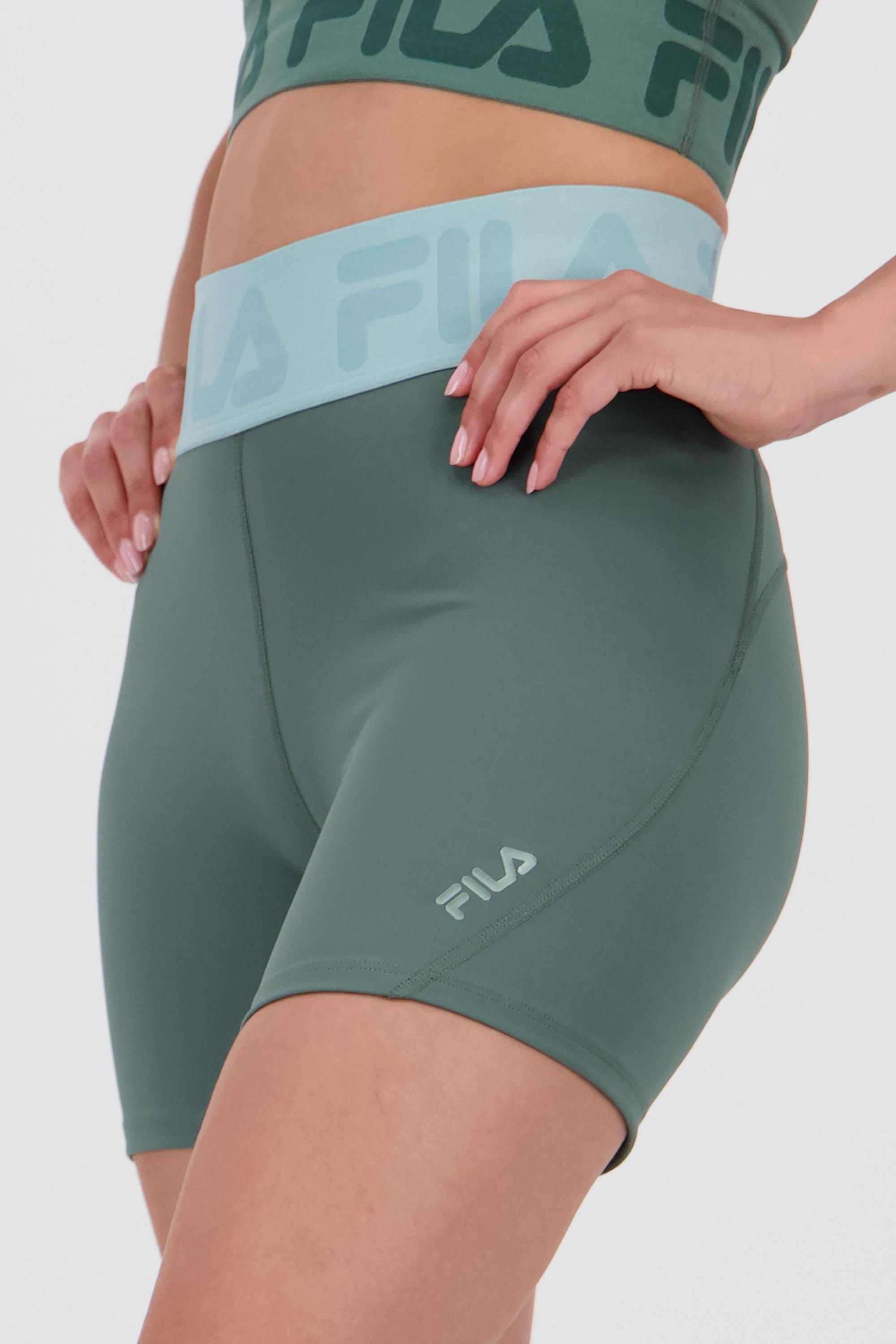 Mallas Cortas Fila - Kaki - Leggings Fitness Mujer talla L