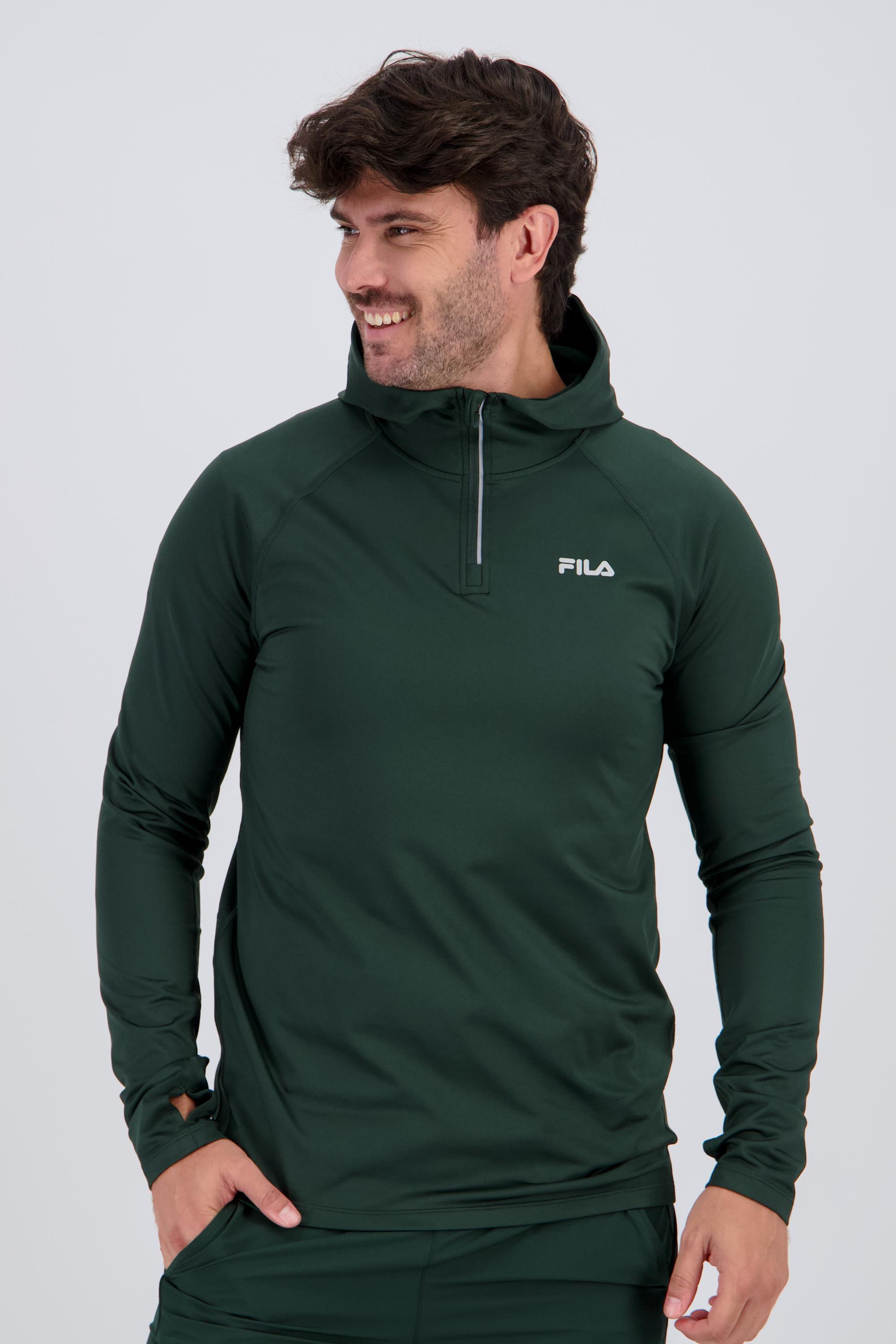 Fila Basic - Verde - Sudadera Capucha Hombre talla M