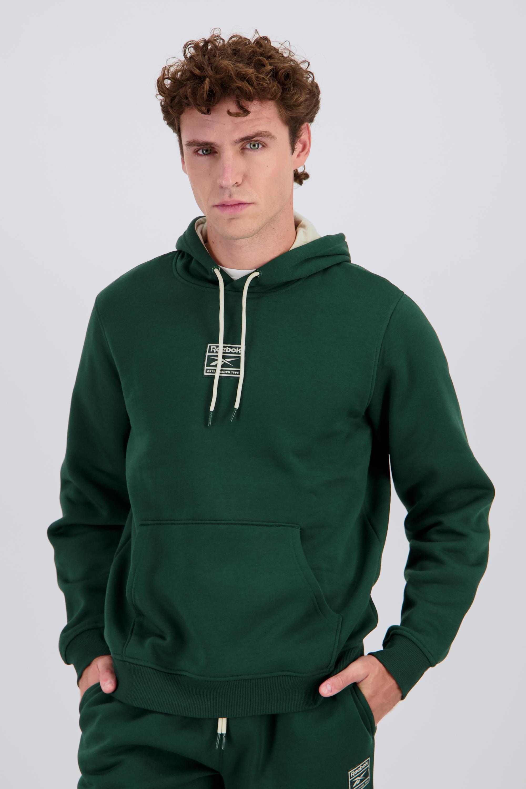 Reebok Badge - Verde - Sudadera Capucha Hombre talla S