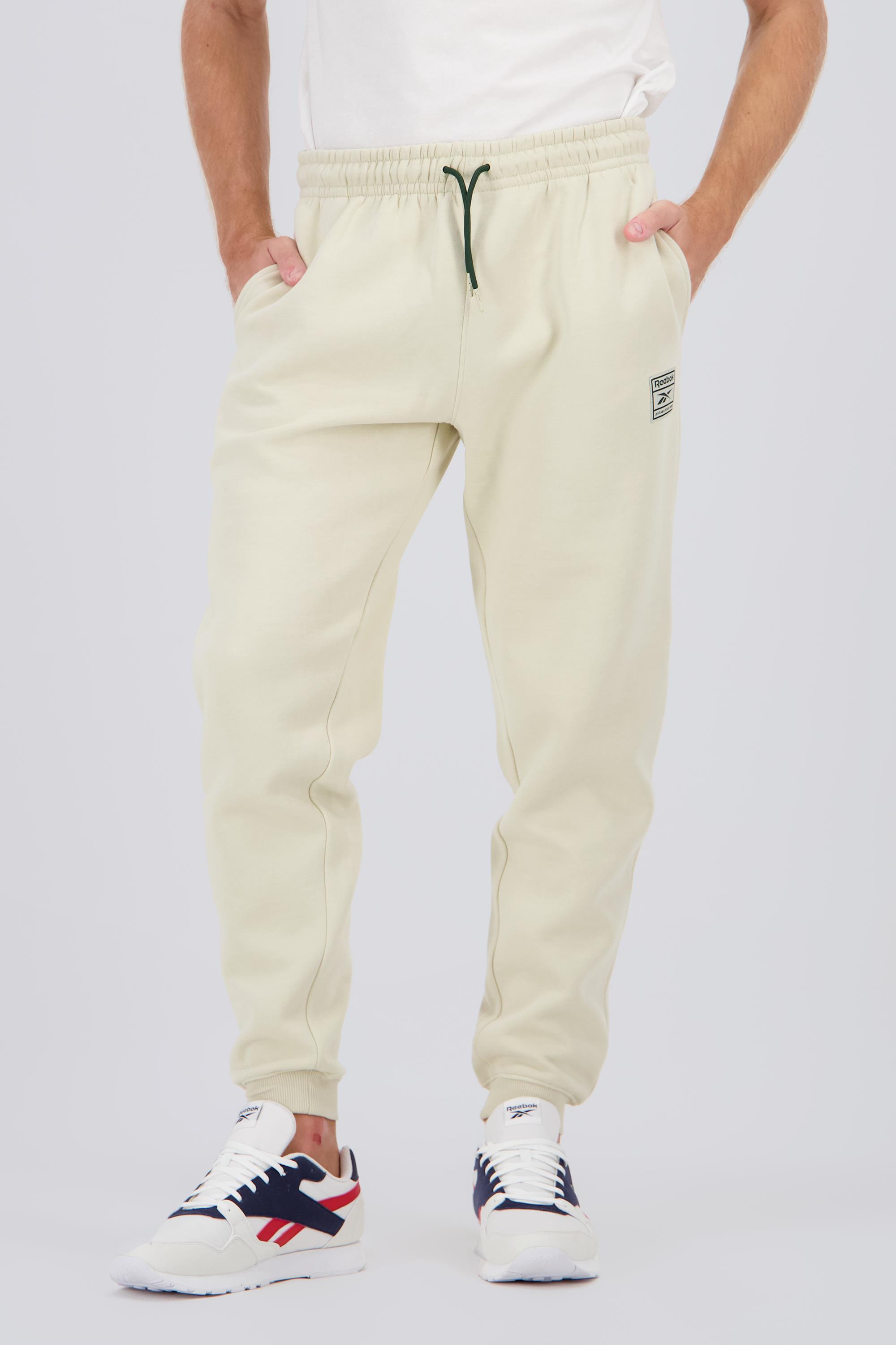 Reebok Badge - Blanco - Pantalón Algodón Hombre talla M