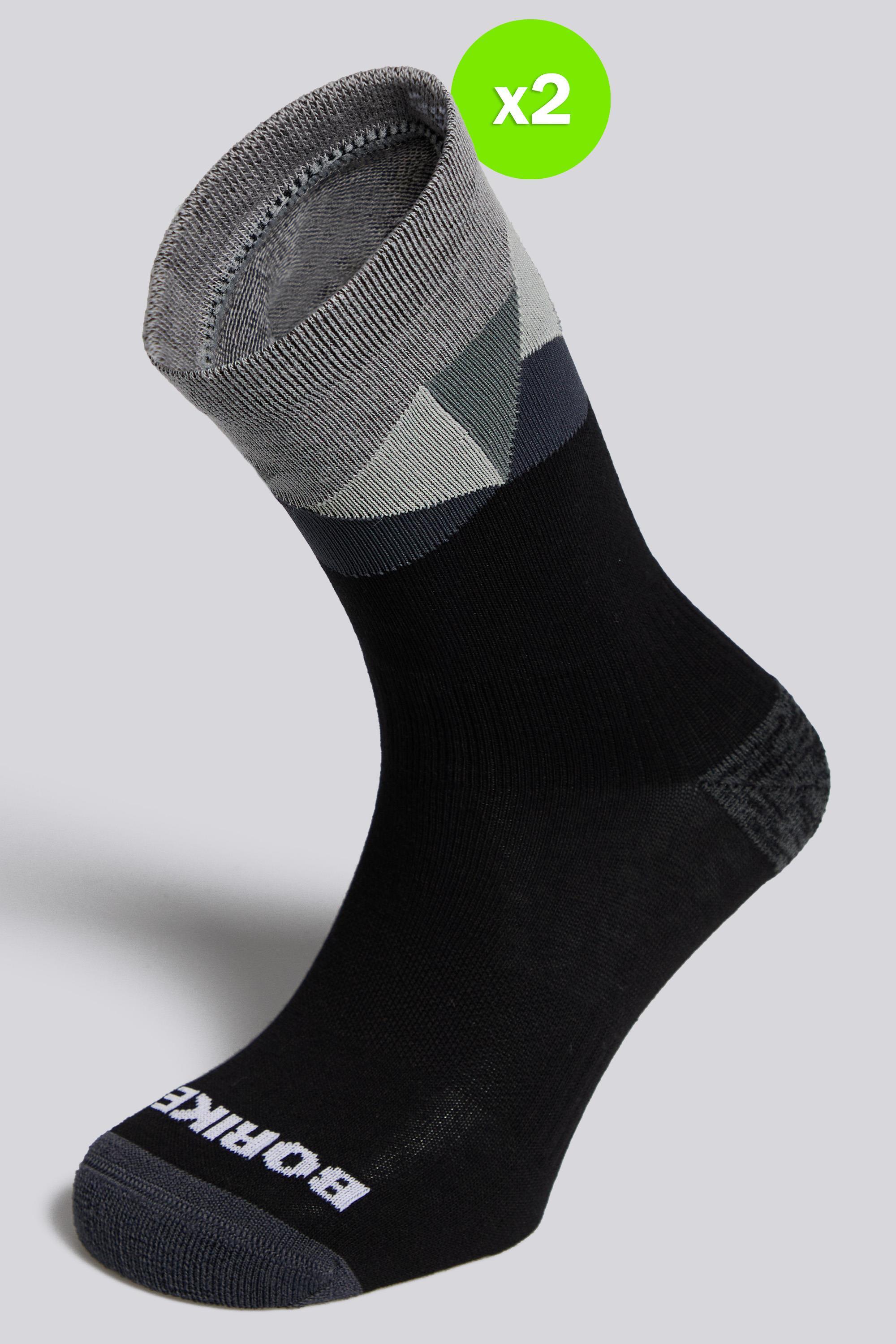 Calcetines Altos Boriken Pack 2 Trekking Negros talla XL