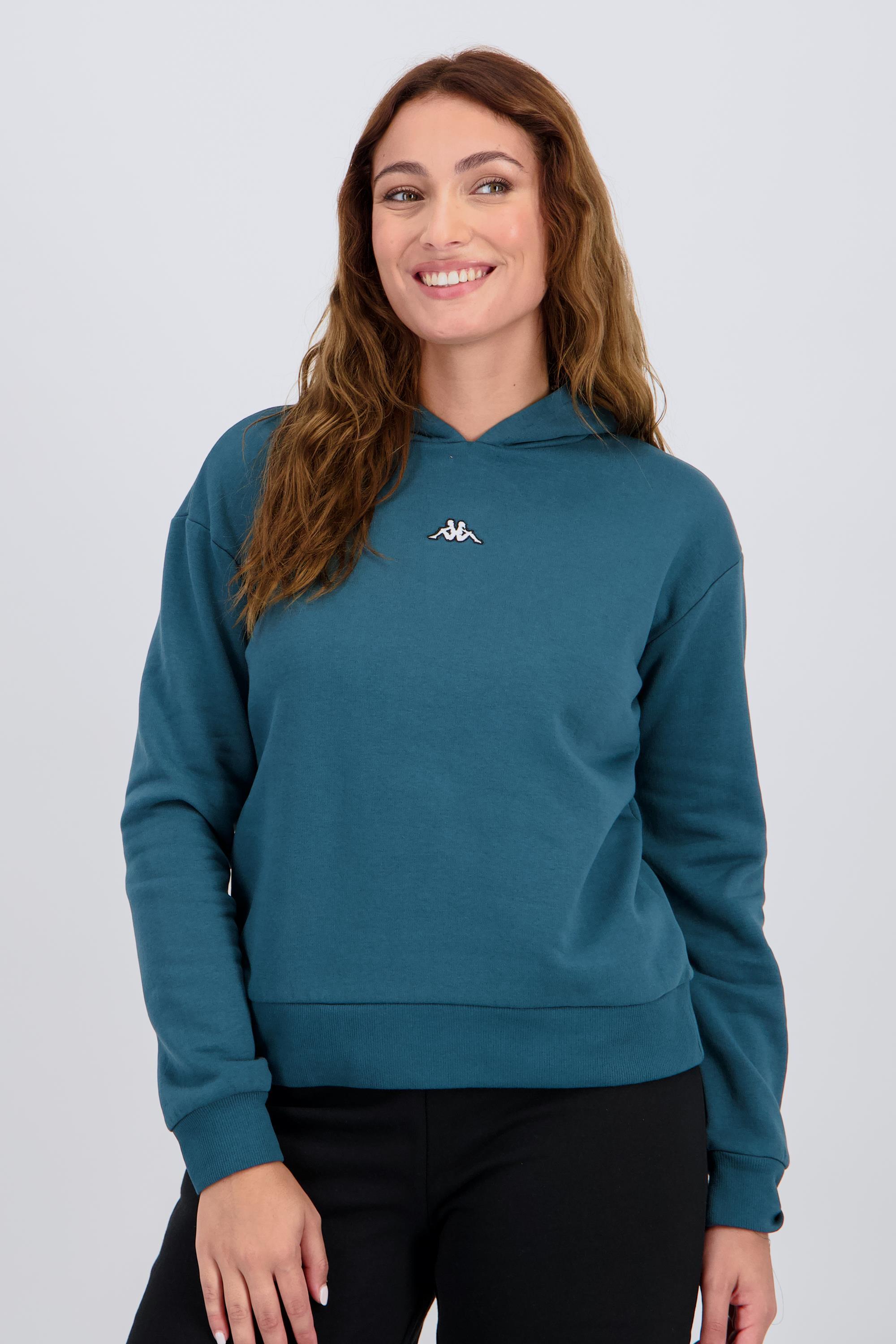 Sudadera Kappa - Verde - Sudadera Capucha Mujer talla