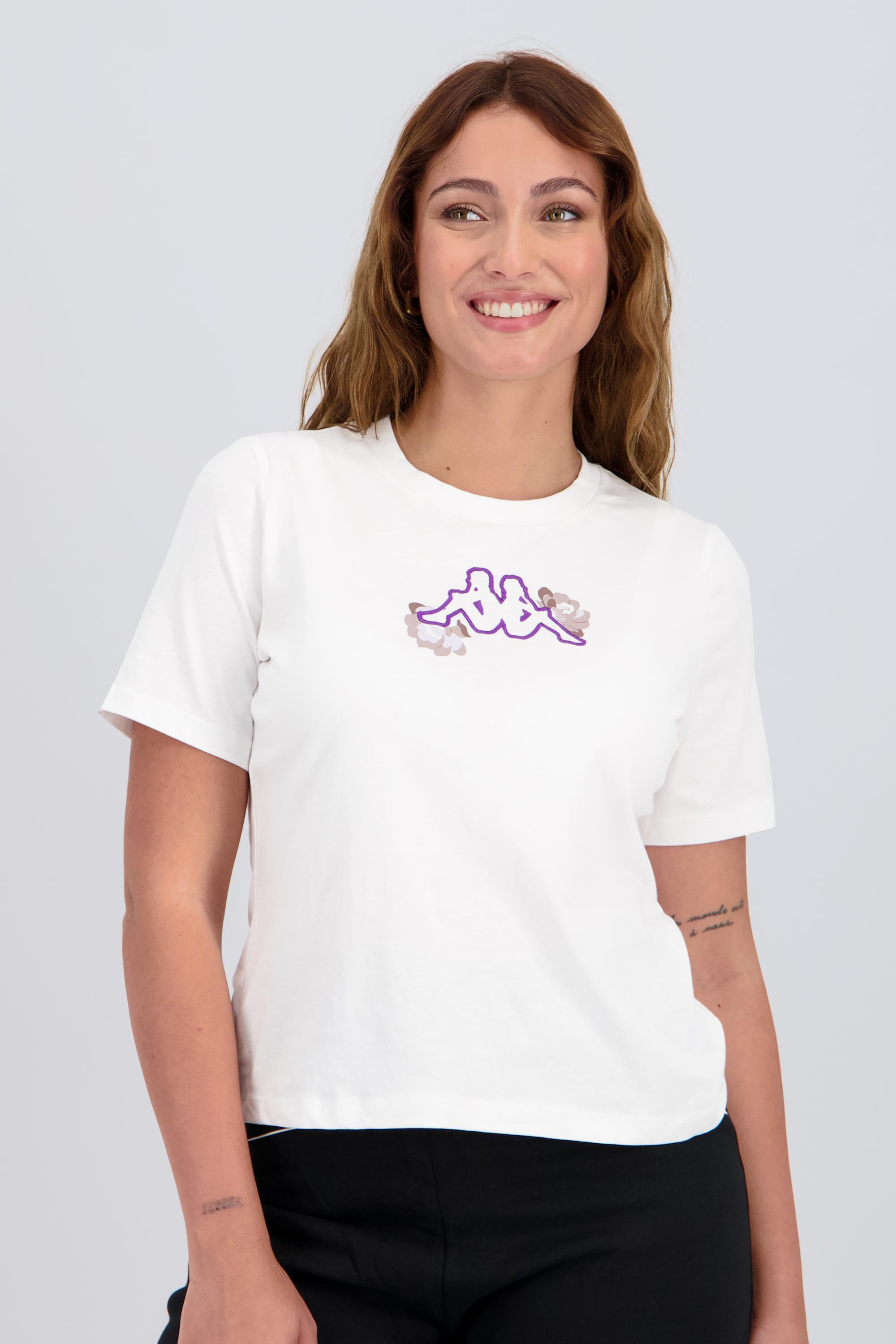 Camiseta Kappa - Blanco - Camiseta Mujer talla