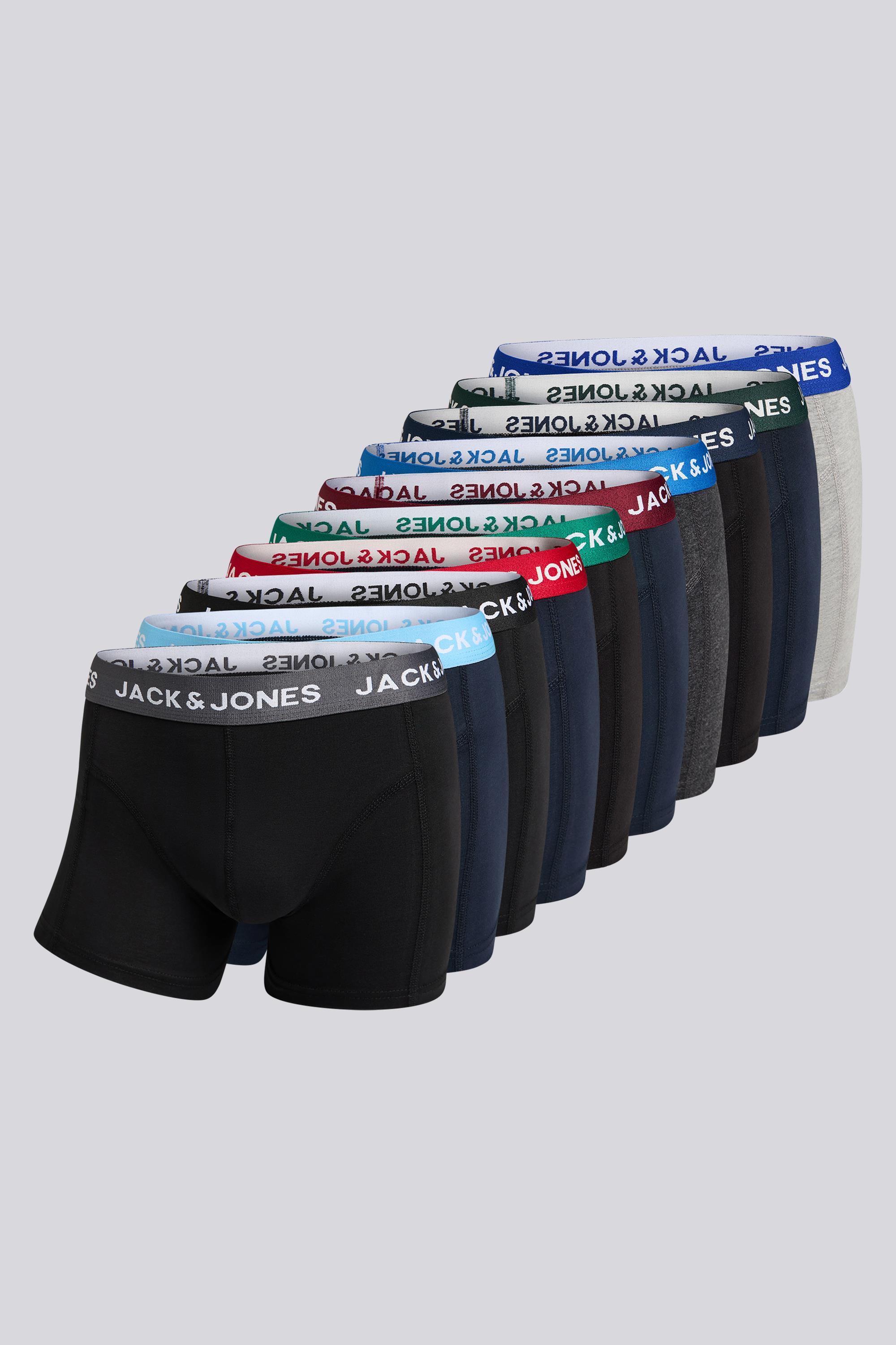 Jack & Jones Jacsolid Solid Pack 10 Bóxer Hombre talla L