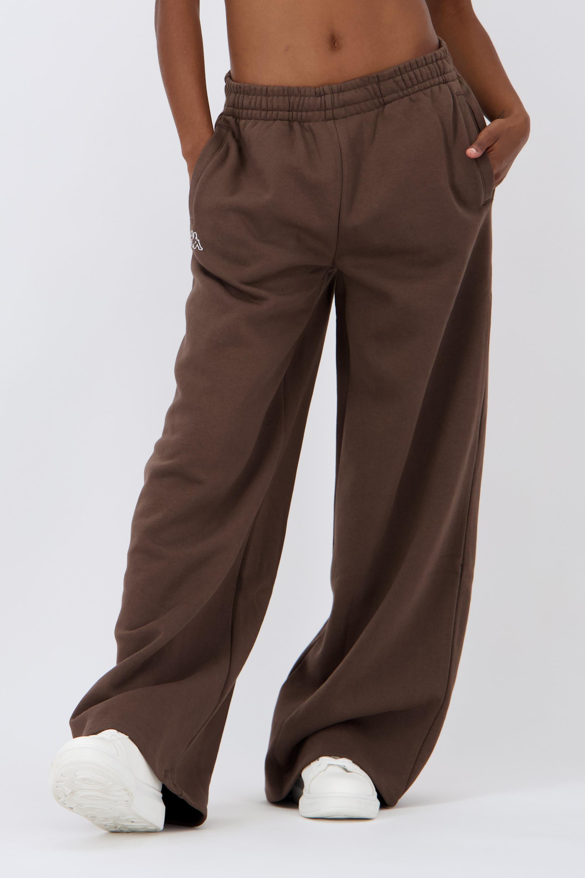 Pantalón Ancho Kappa - Marrón - Pantalón Largo Mujer talla M