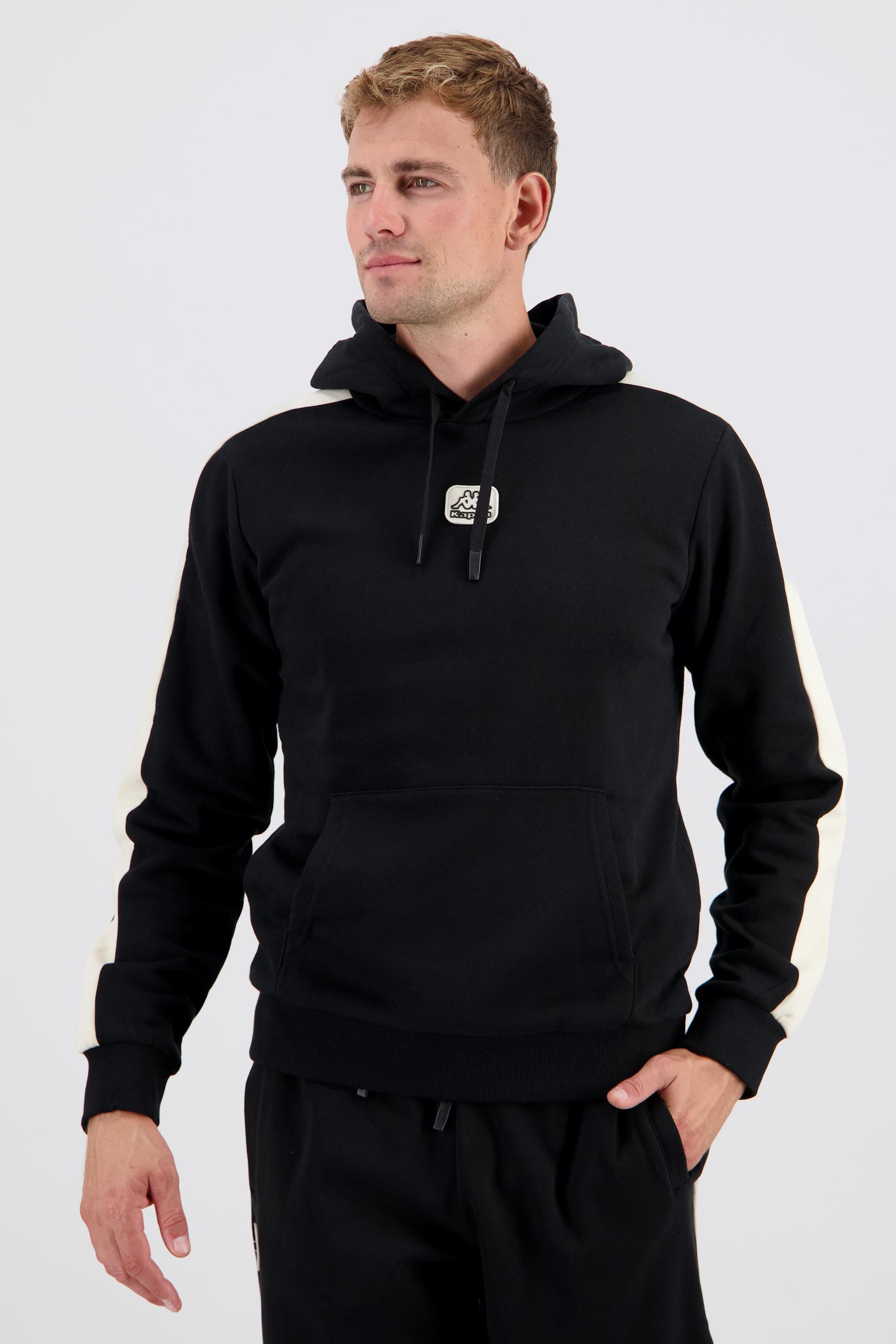 Kappa Patch - Negro - Sudadera Capucha Hombre talla XL