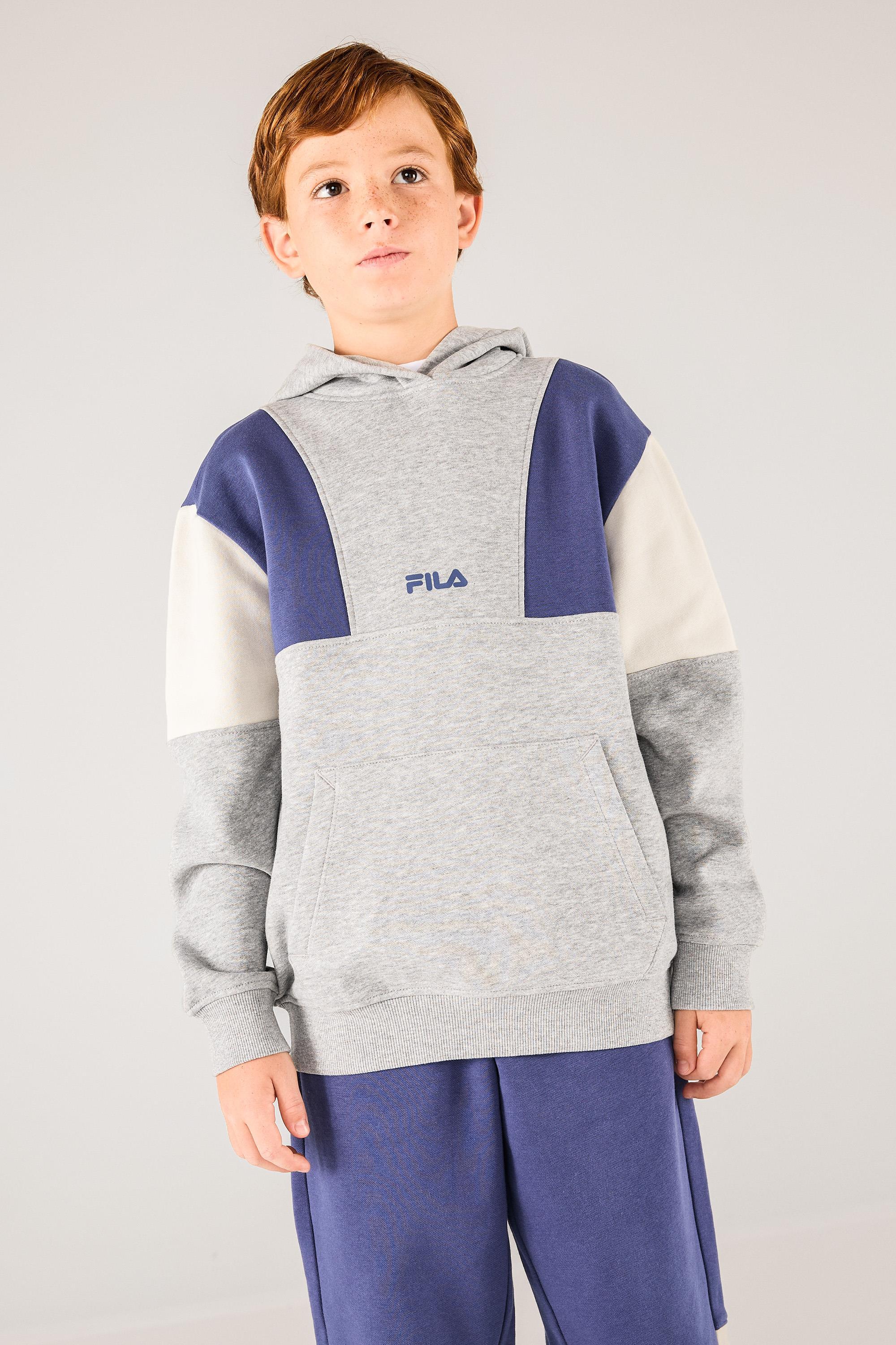 Fila Bloques - Gris - Sudadera Capucha Niño talla 10