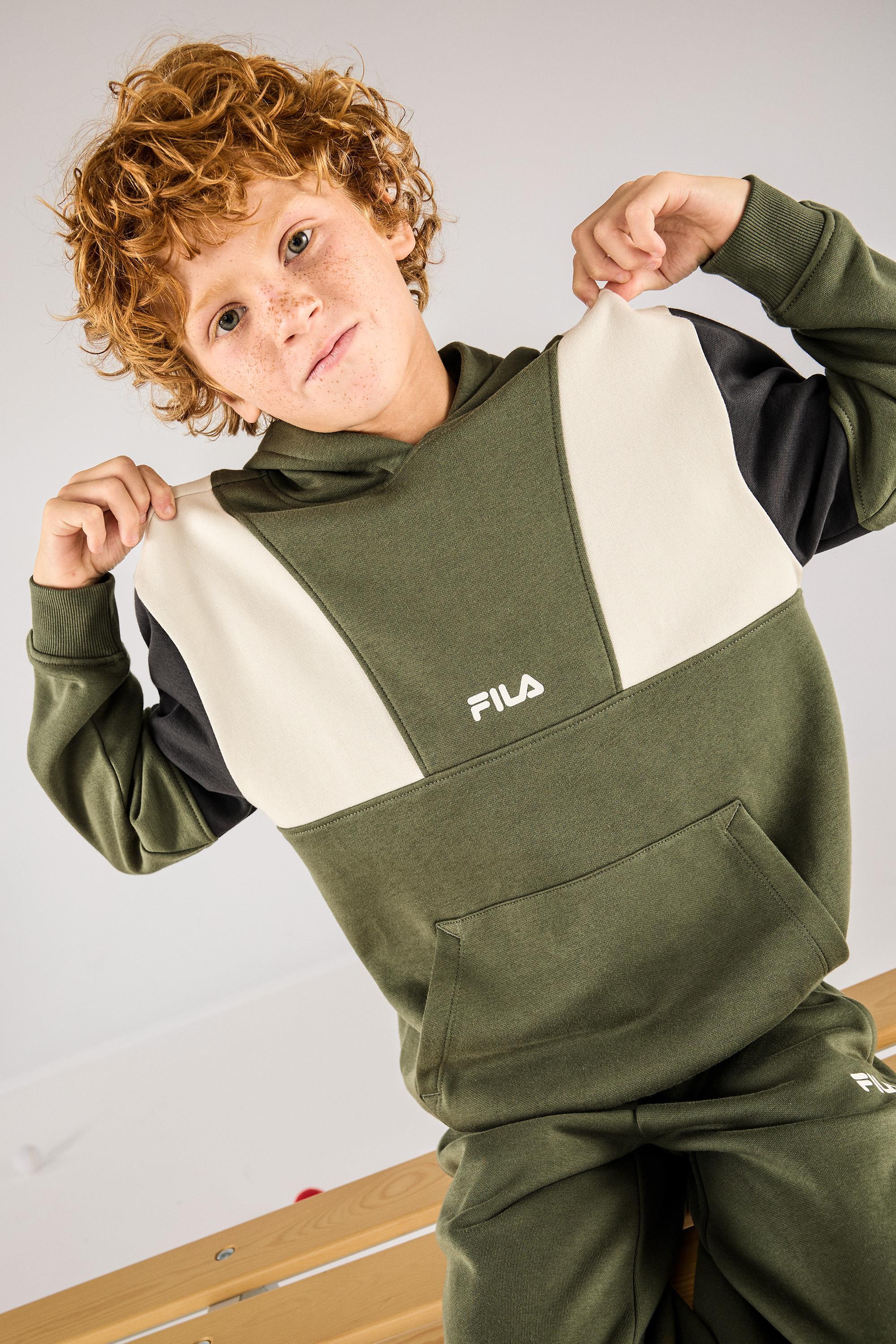 Fila Bloques - Kaki - Sudadera Capucha Niño talla 10