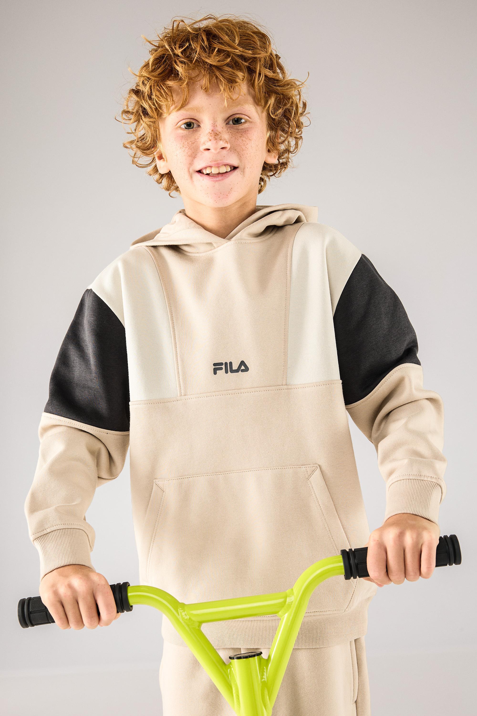 Fila Bloques - Beige - Sudadera Capucha Niño talla 14