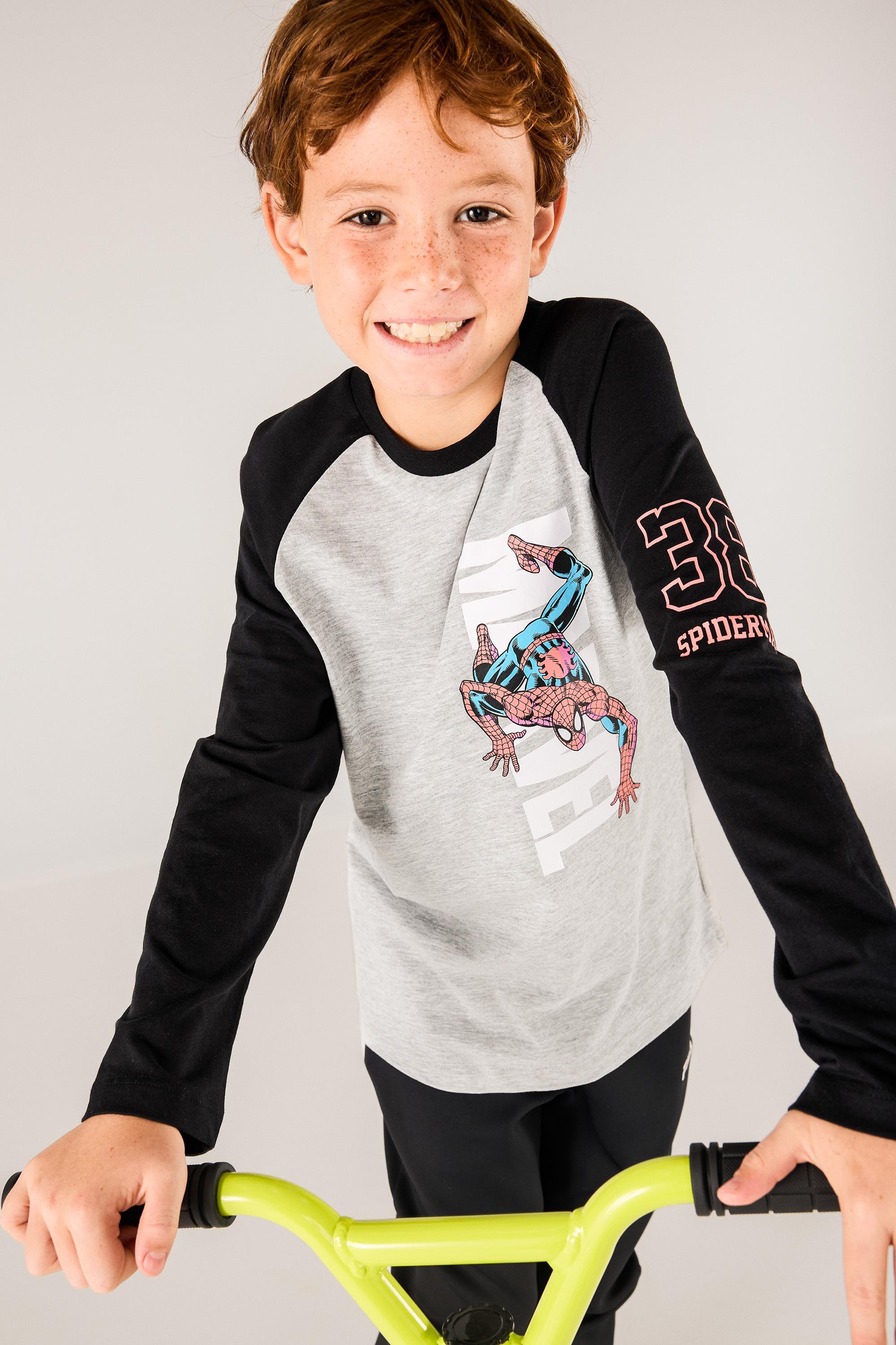 Camiseta Spiderman - Gris - Camiseta Niño Marvel talla 12
