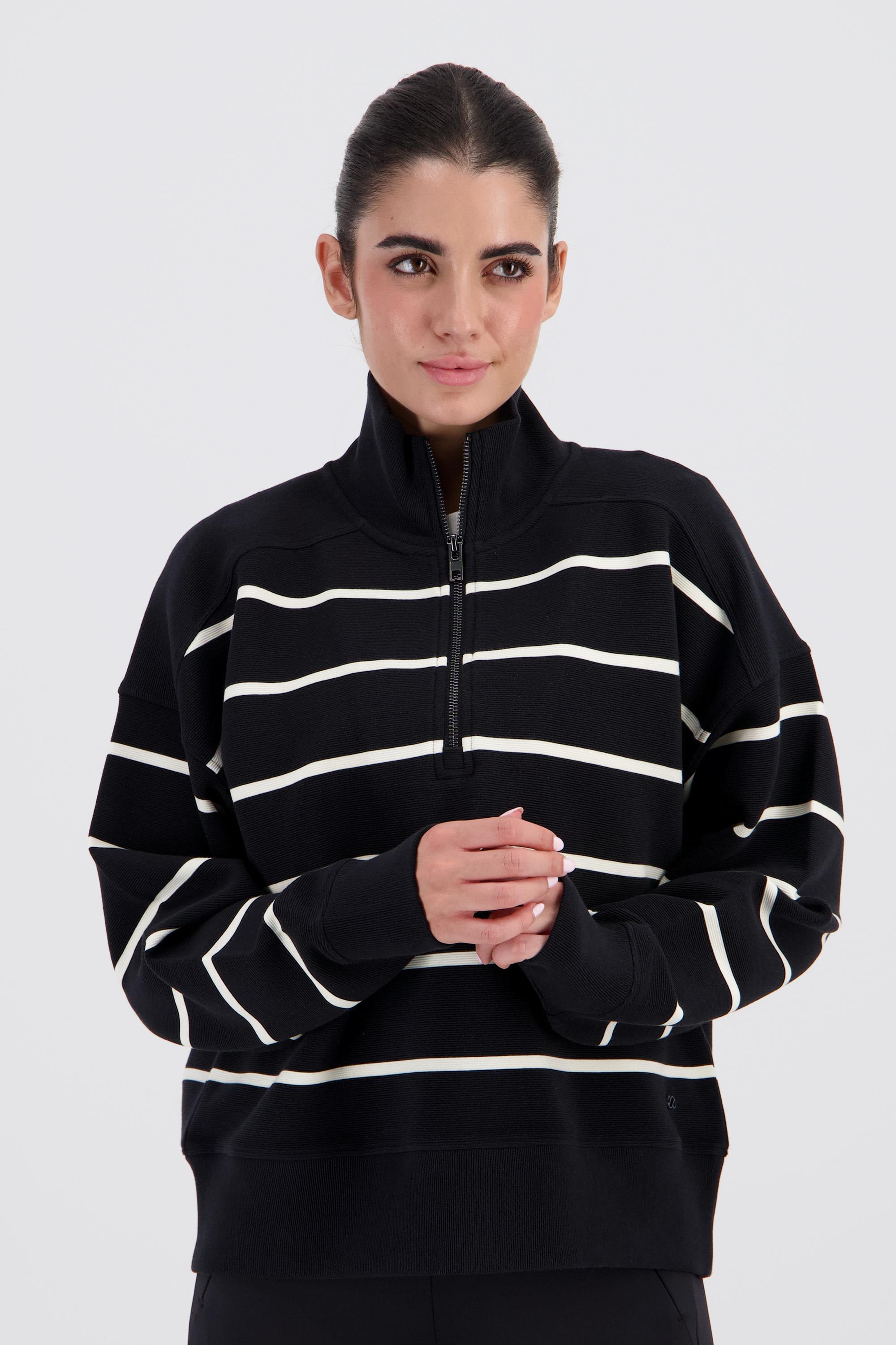 Silver Legacy - Negro - Sudadera Rayas Mujer talla L