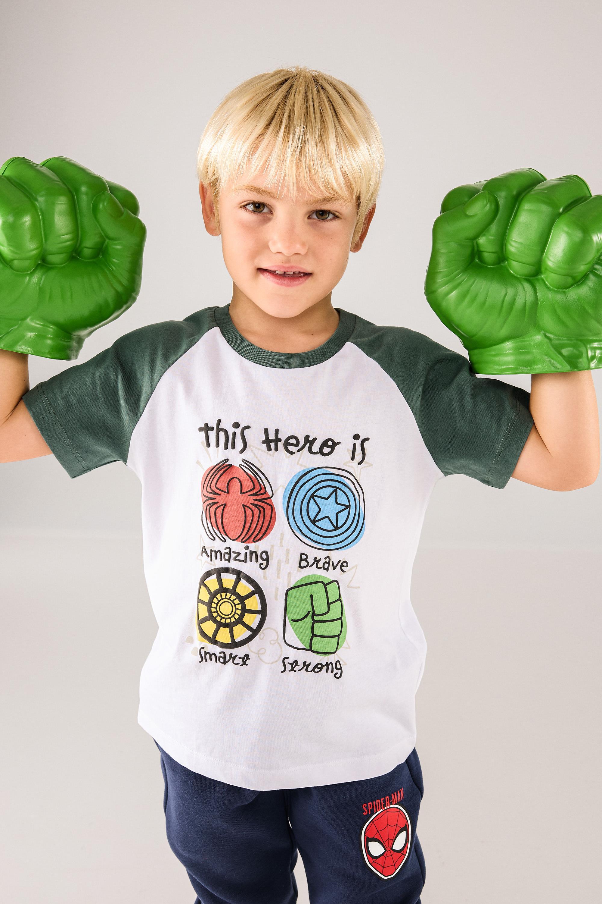 Camiseta Vengadores - Blanco - Camiseta Algodón Niño talla 2