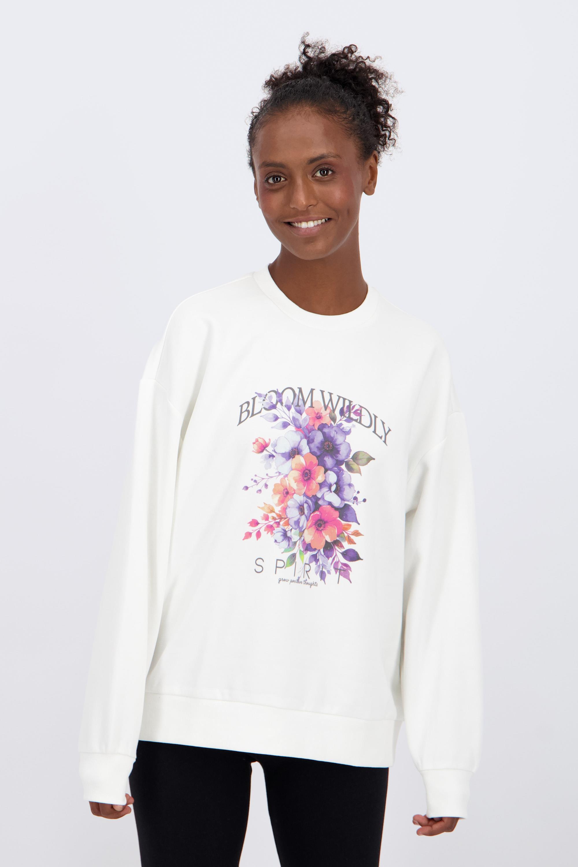 Silver Flores - Blanco - Sudadera Mujer talla XS