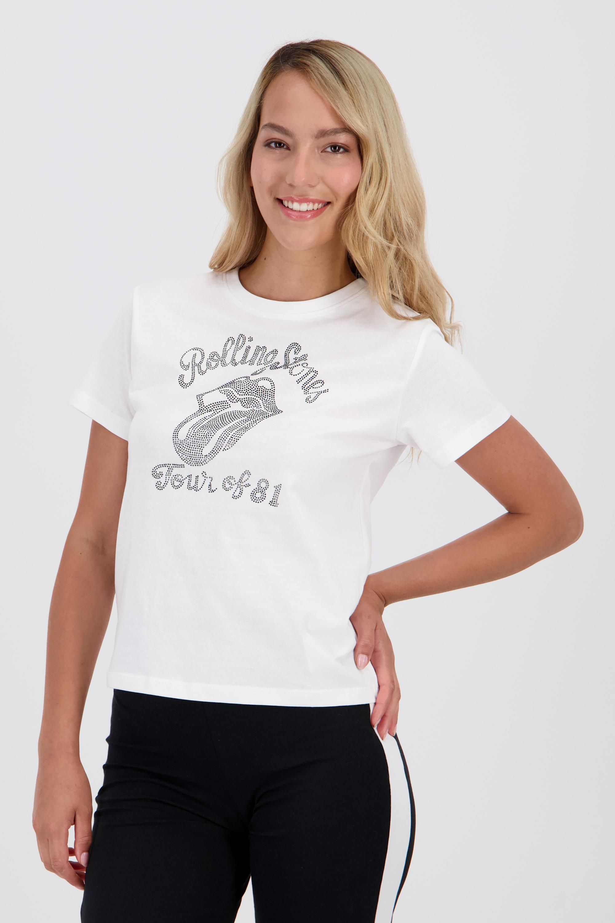 Camiseta Rolling Stones - Blanco Mujer talla M