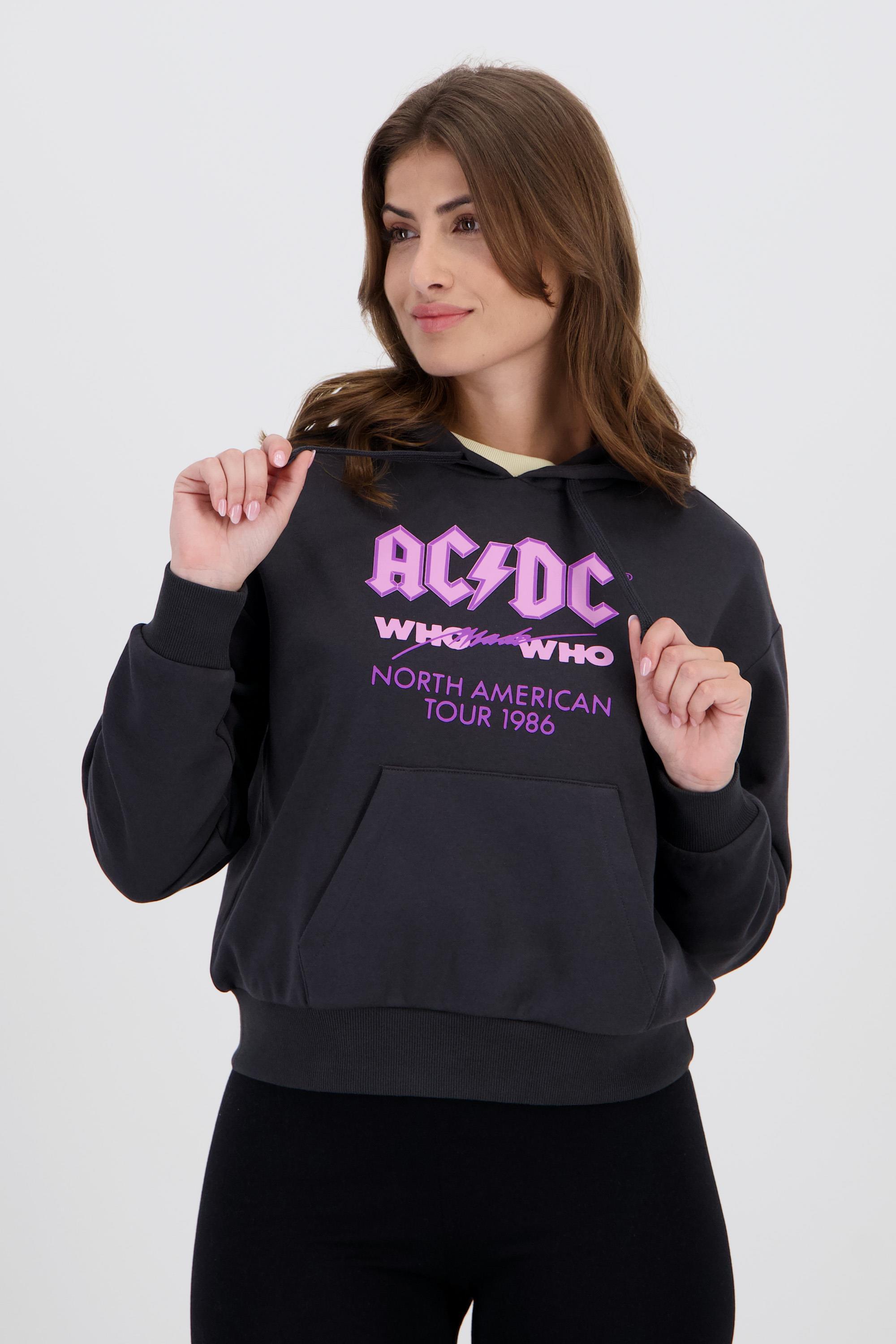 Sudadera AC/DC - Gris - Sudadera Capucha Mujer talla XS