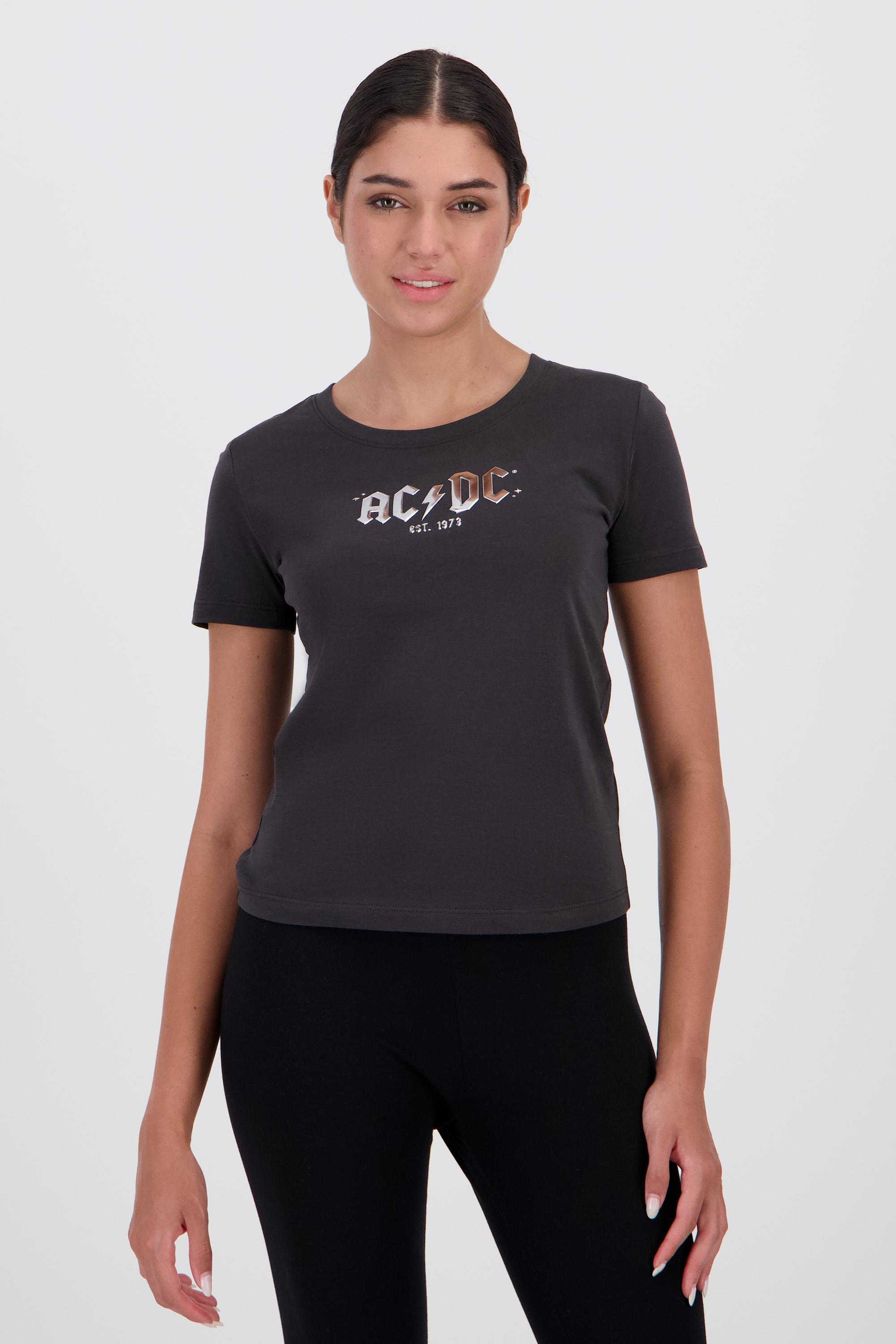 Camiseta AC/DC - Gris - Camiseta Algodón Mujer talla XL