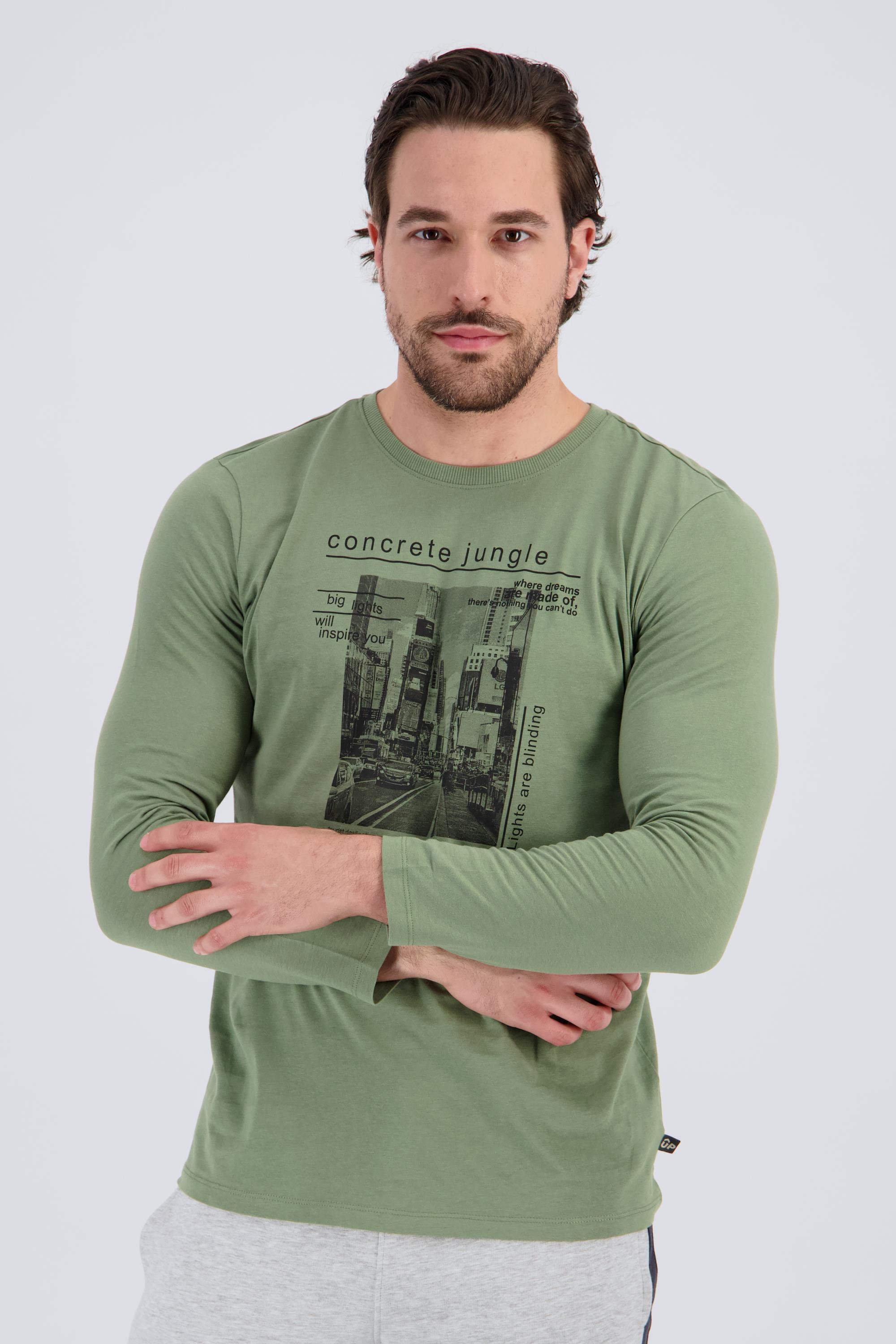 Up Stamps - Verde - Camiseta Manga Larga Hombre talla 2XL