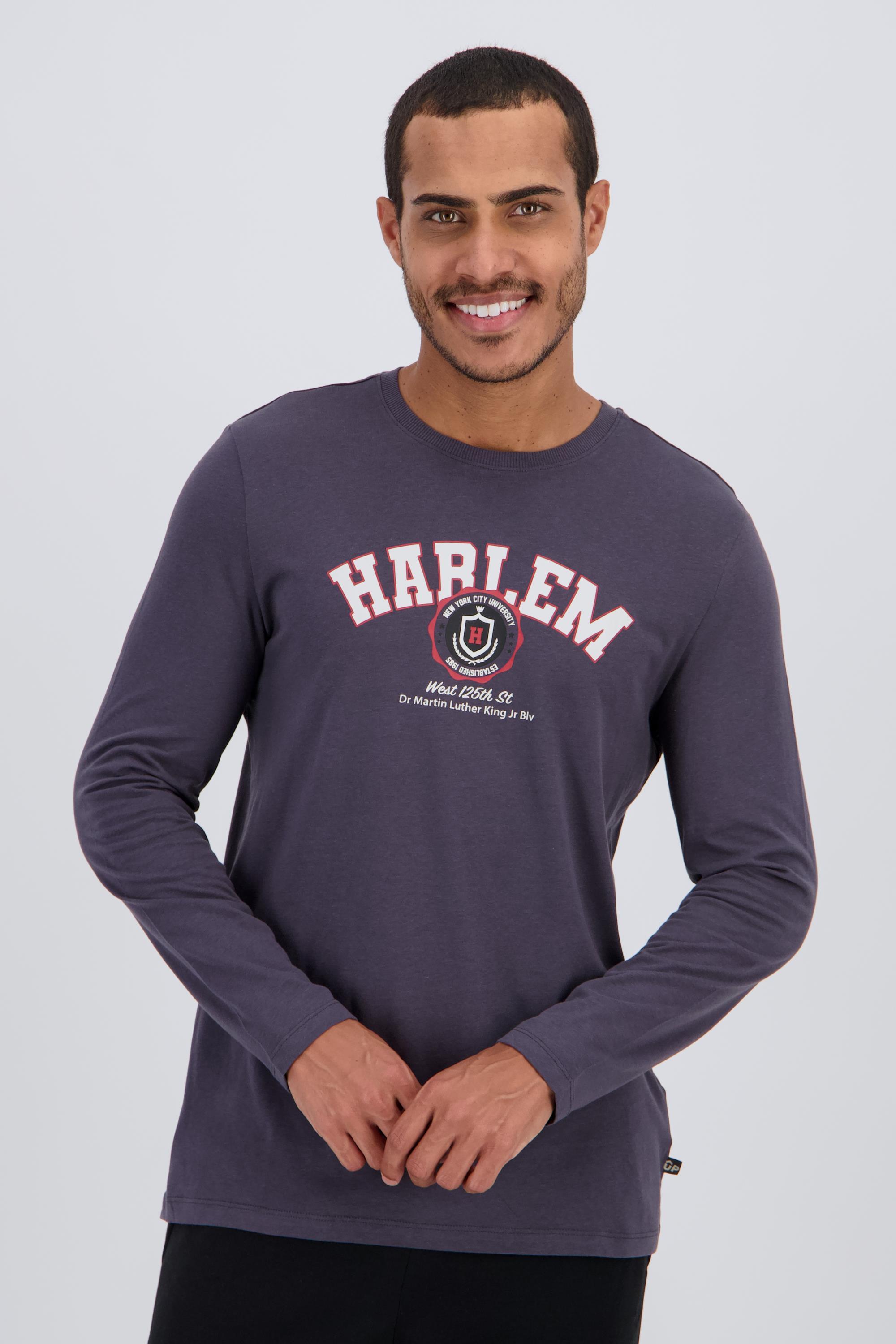 Up Harlem - Gris - Camiseta Manga Larga Hombre talla M