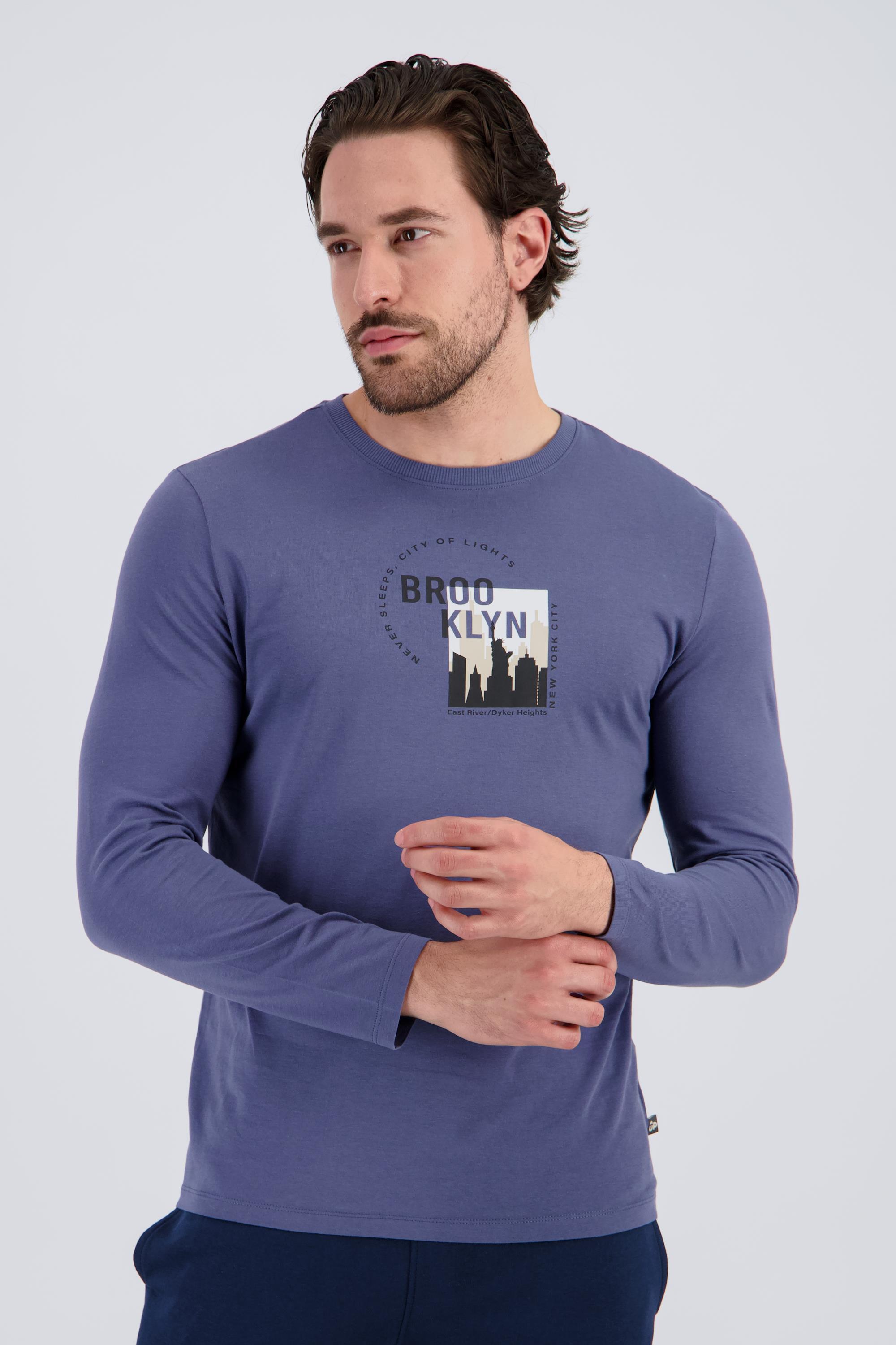 Up Brooklyn - Denim - Camiseta Manga Larga Hombre talla M