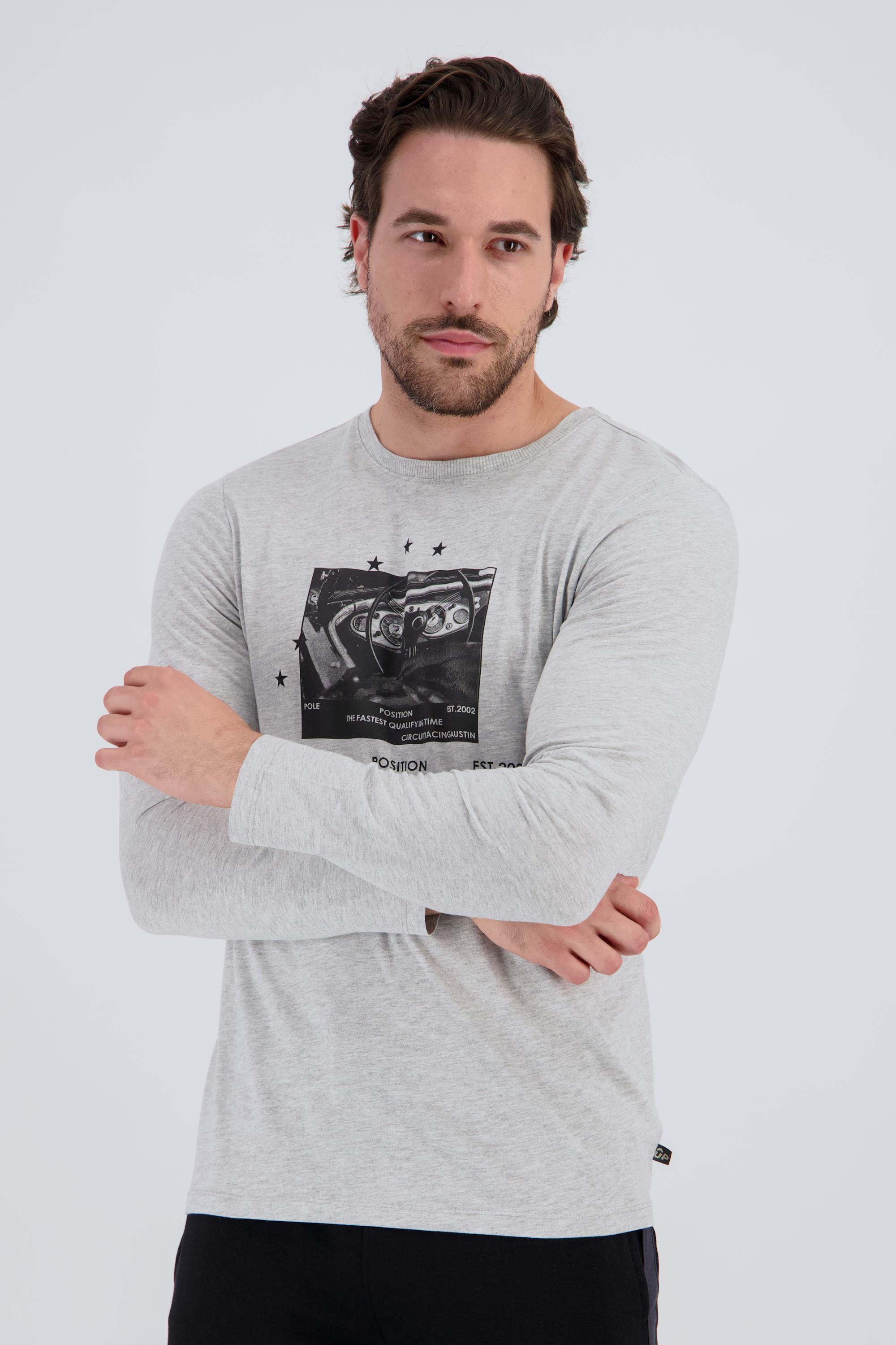 Up Racing - Gris - Camiseta Manga Larga Hombre talla 2XL