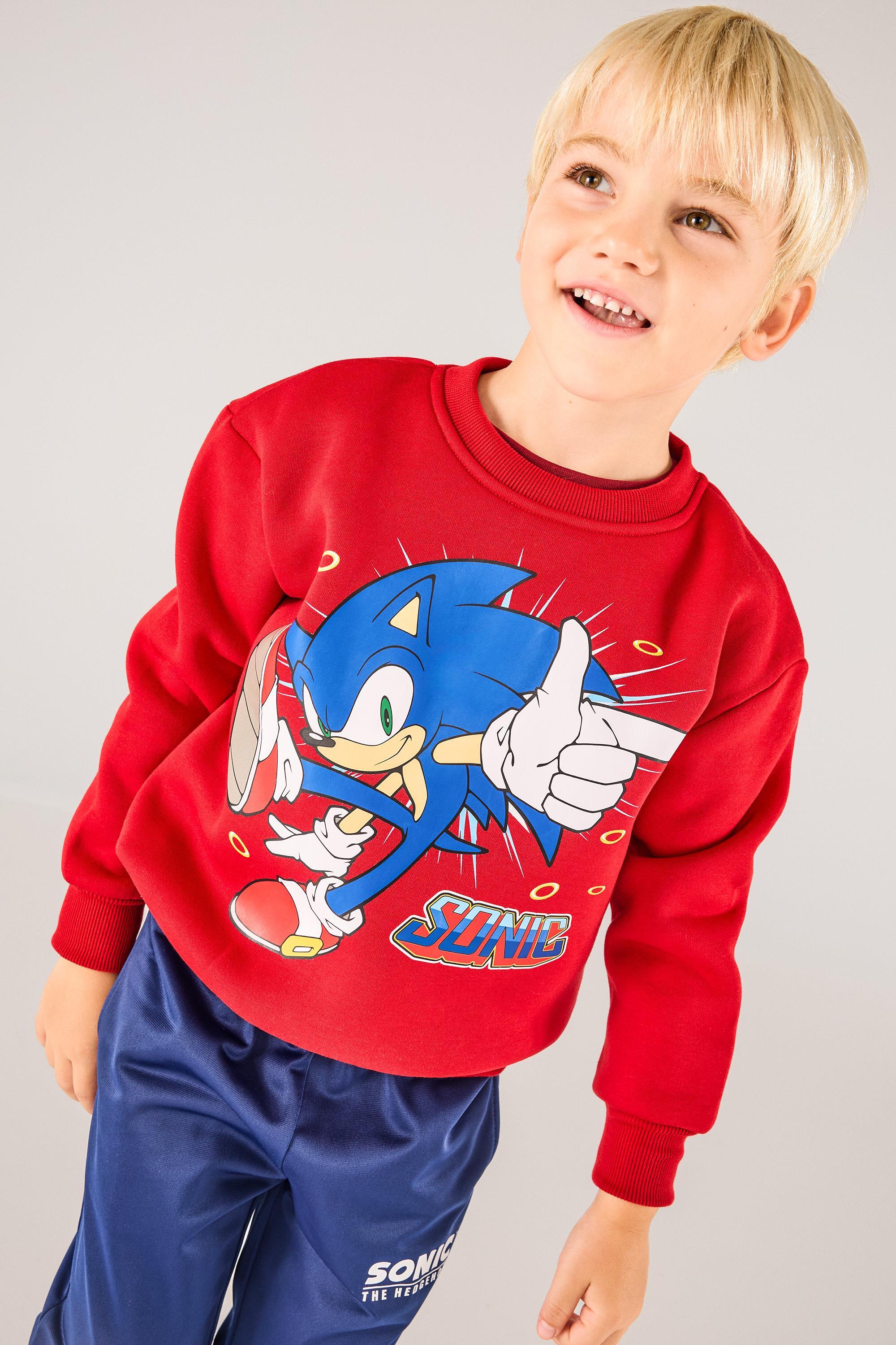 Sudadera Sonic - Rojo - Sudadera Niño talla 8
