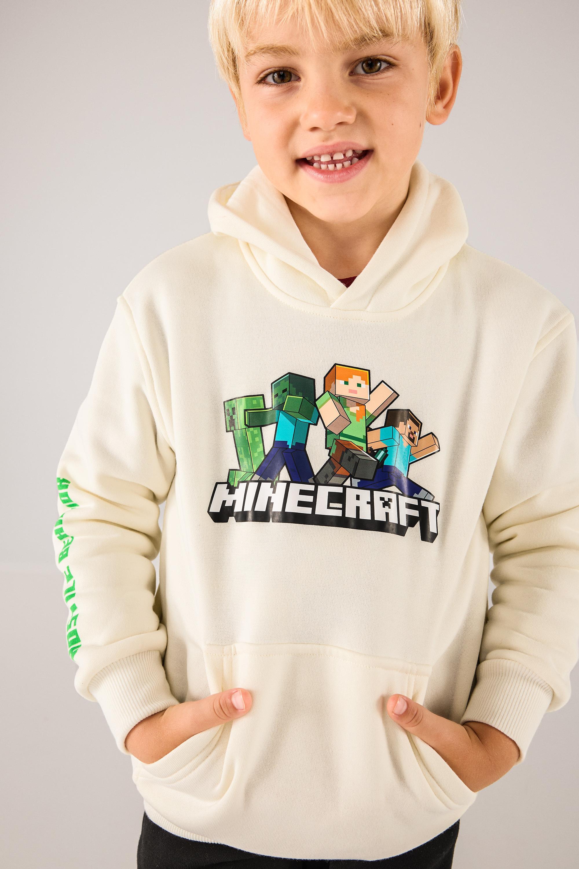 Chándal Minecraft - Blanco - Chándal Felpa Niño talla 6