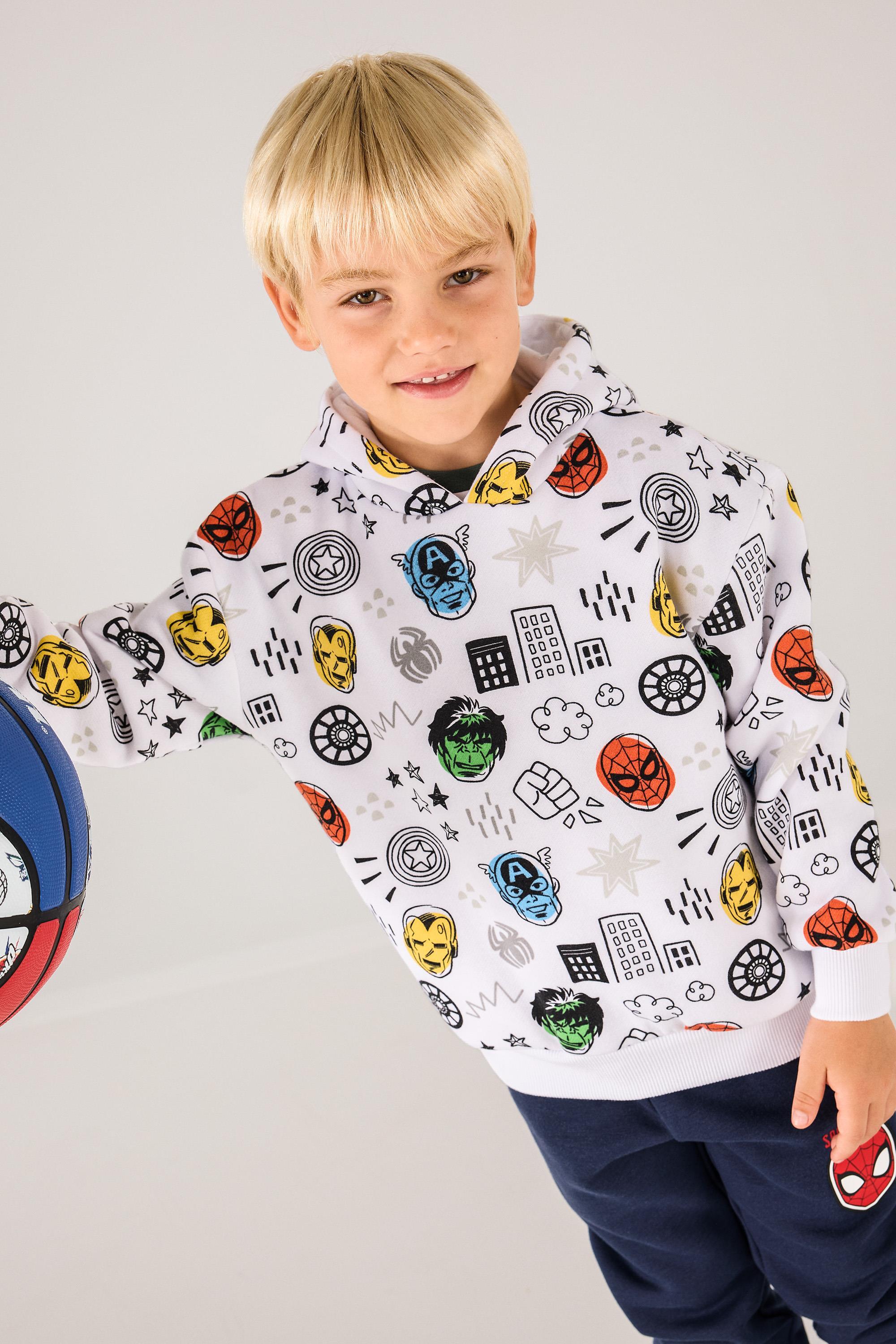 Sudadera Vengadores - Blanco - Sudadera Capucha Niño talla 6