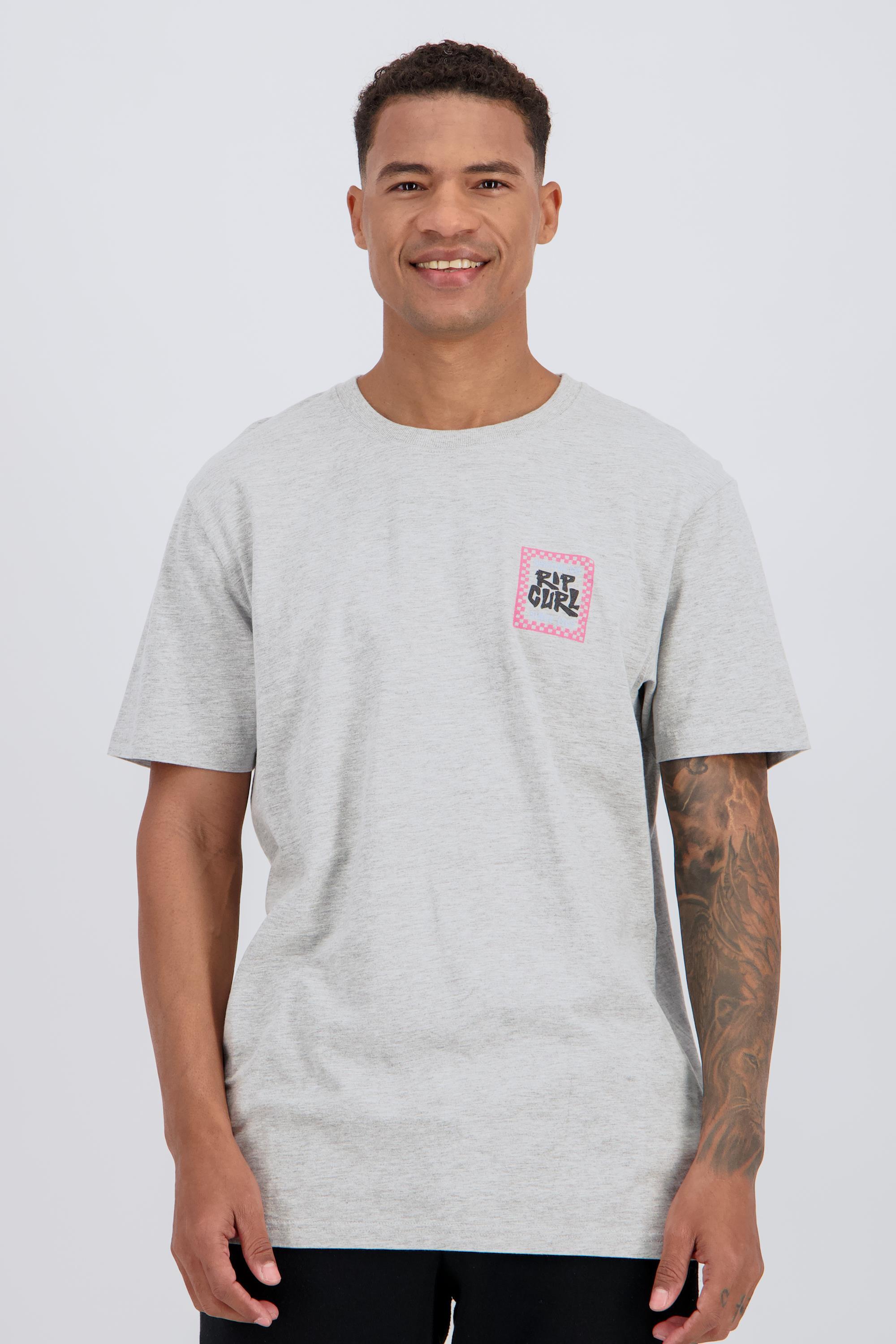 Camiseta Rip Curl - Gris - Camiseta Algodón Hombre talla L