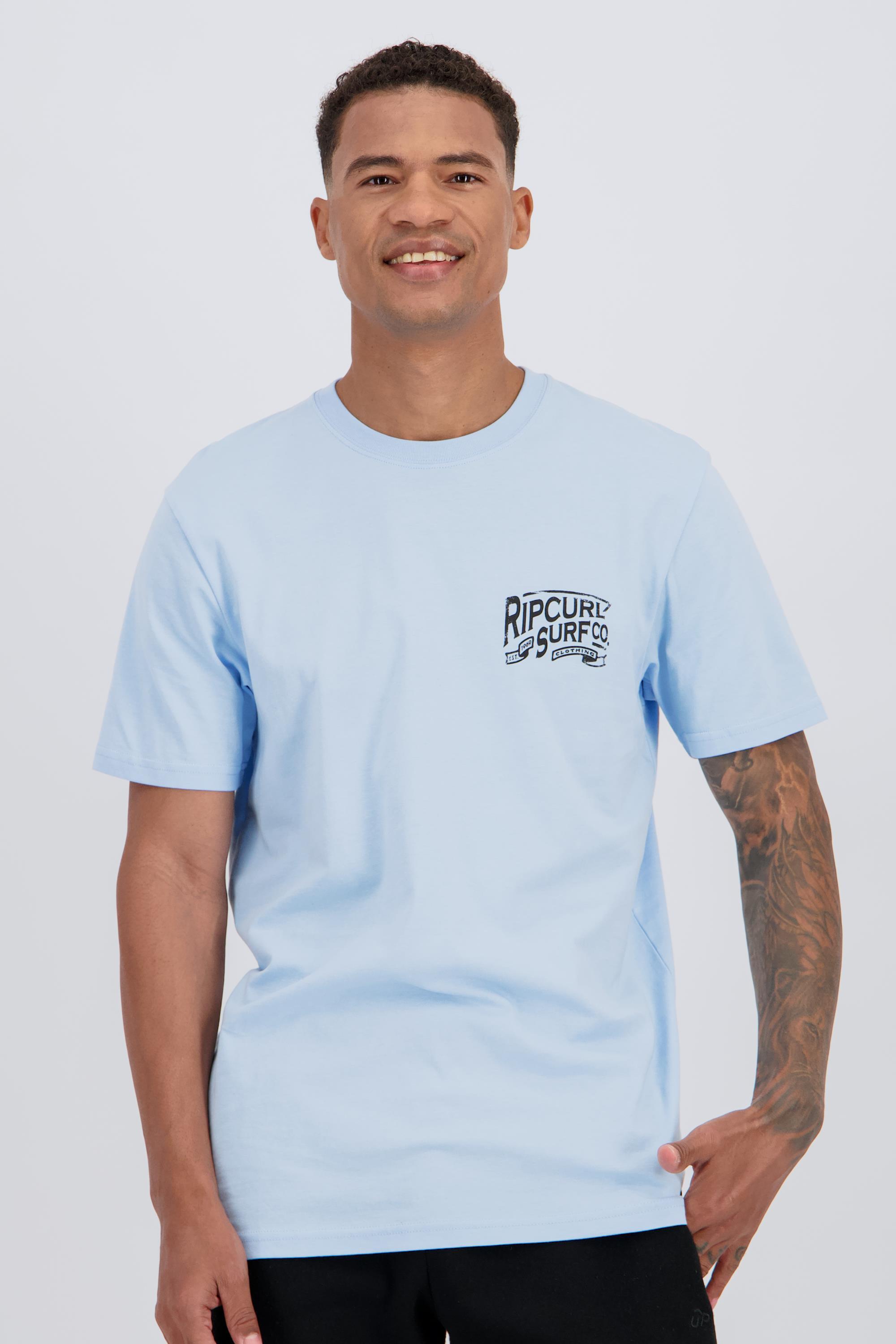 Camiseta Rip Curl - Azul - Camiseta Algodón Hombre talla S