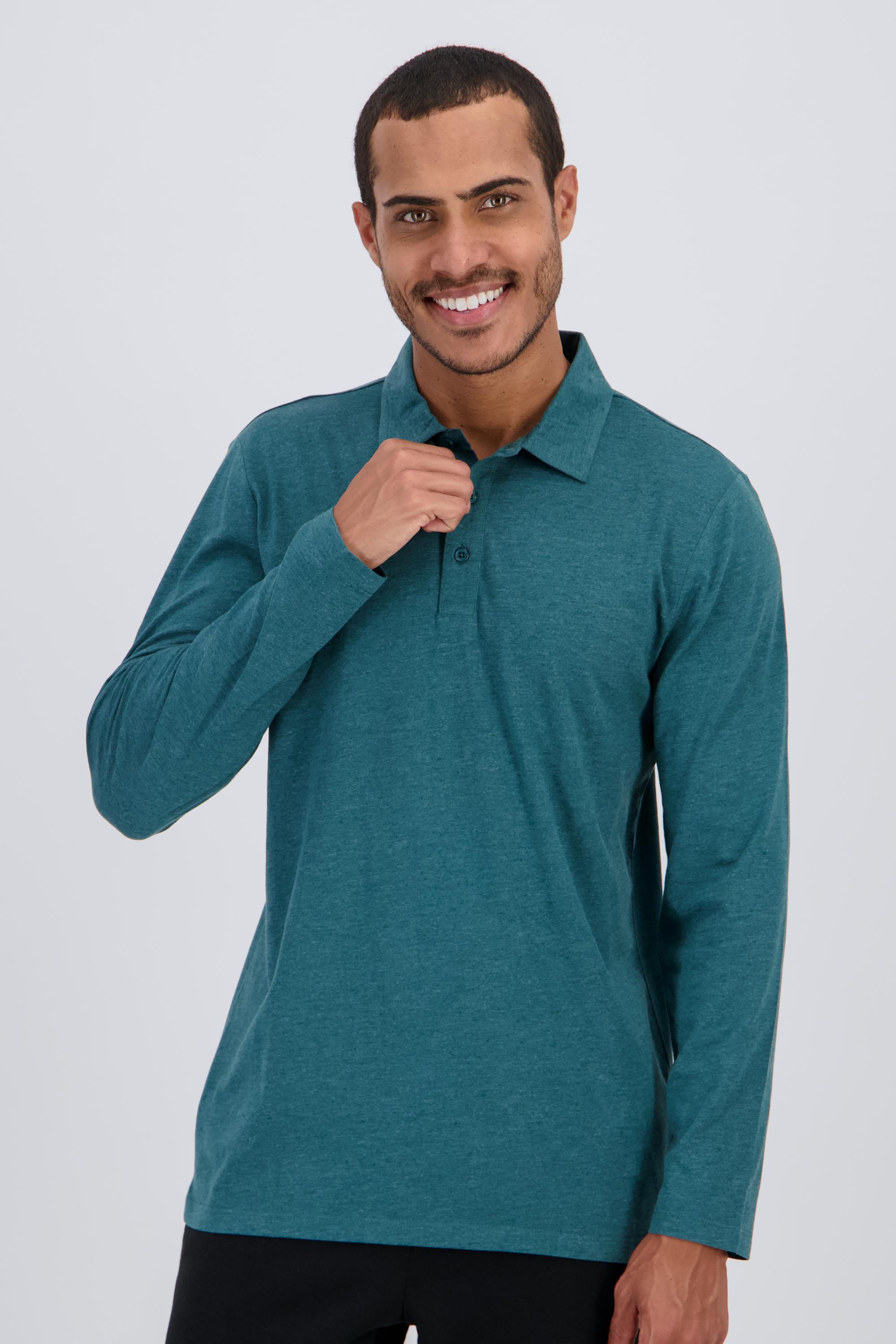 Polo Manga Larga Up - Verde - Polo Algodón Hombre talla XL