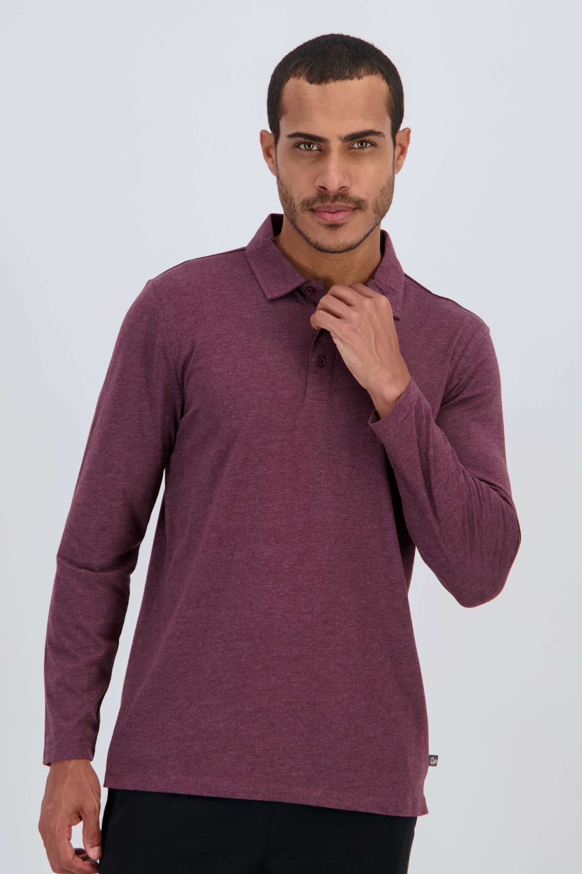 Polo Manga Larga Up - Granate - Polo Hombre talla S